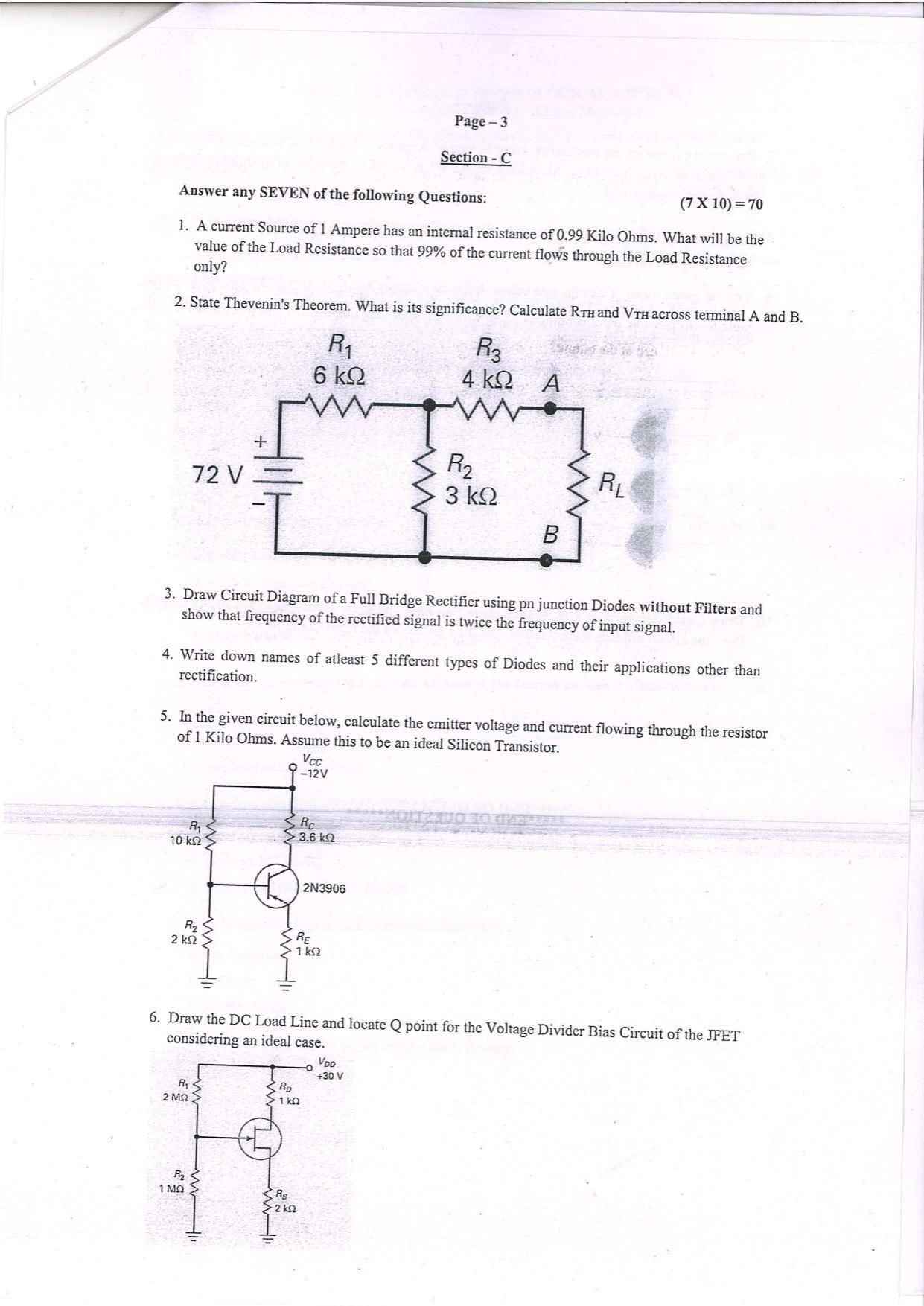 Question Paper of  Technical Assistant ‘A’ (Electronics) at BITM, Kolkata (Advertisement No. 4/2022) - Page 3