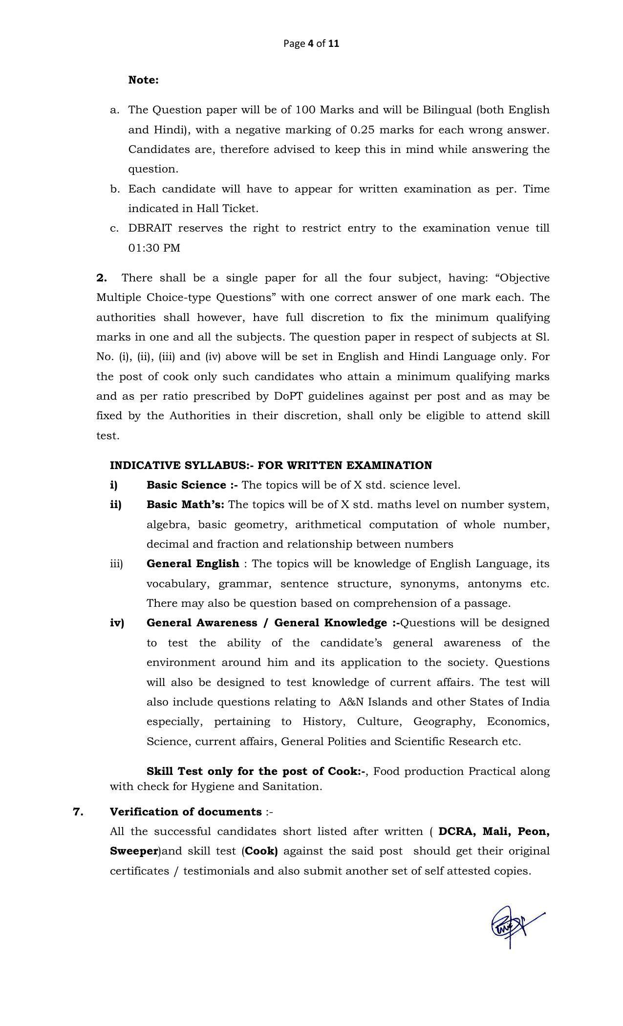 Andaman & Nicobar Administration Invites Application for 8 Cook, Mali, More Vacancies Recruitment 2022 - Page 11