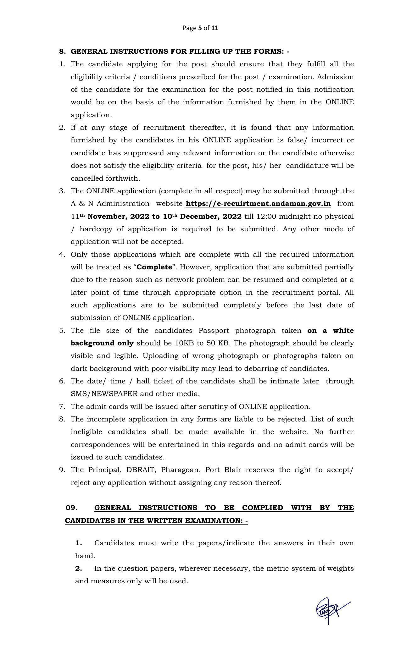 Andaman & Nicobar Administration Invites Application for 8 Cook, Mali, More Vacancies Recruitment 2022 - Page 7