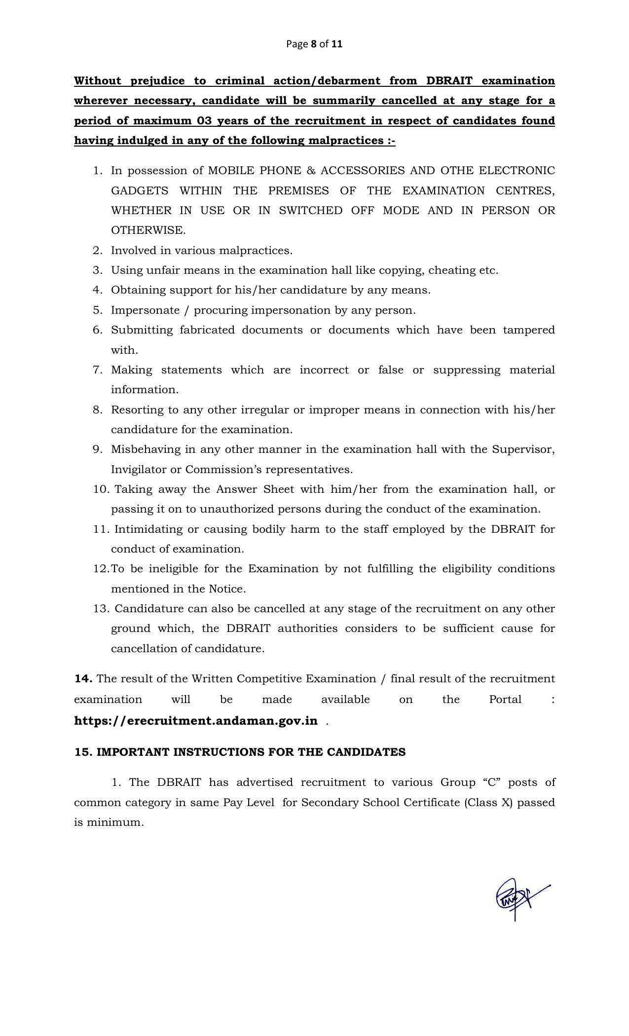 Andaman & Nicobar Administration Invites Application for 8 Cook, Mali, More Vacancies Recruitment 2022 - Page 10