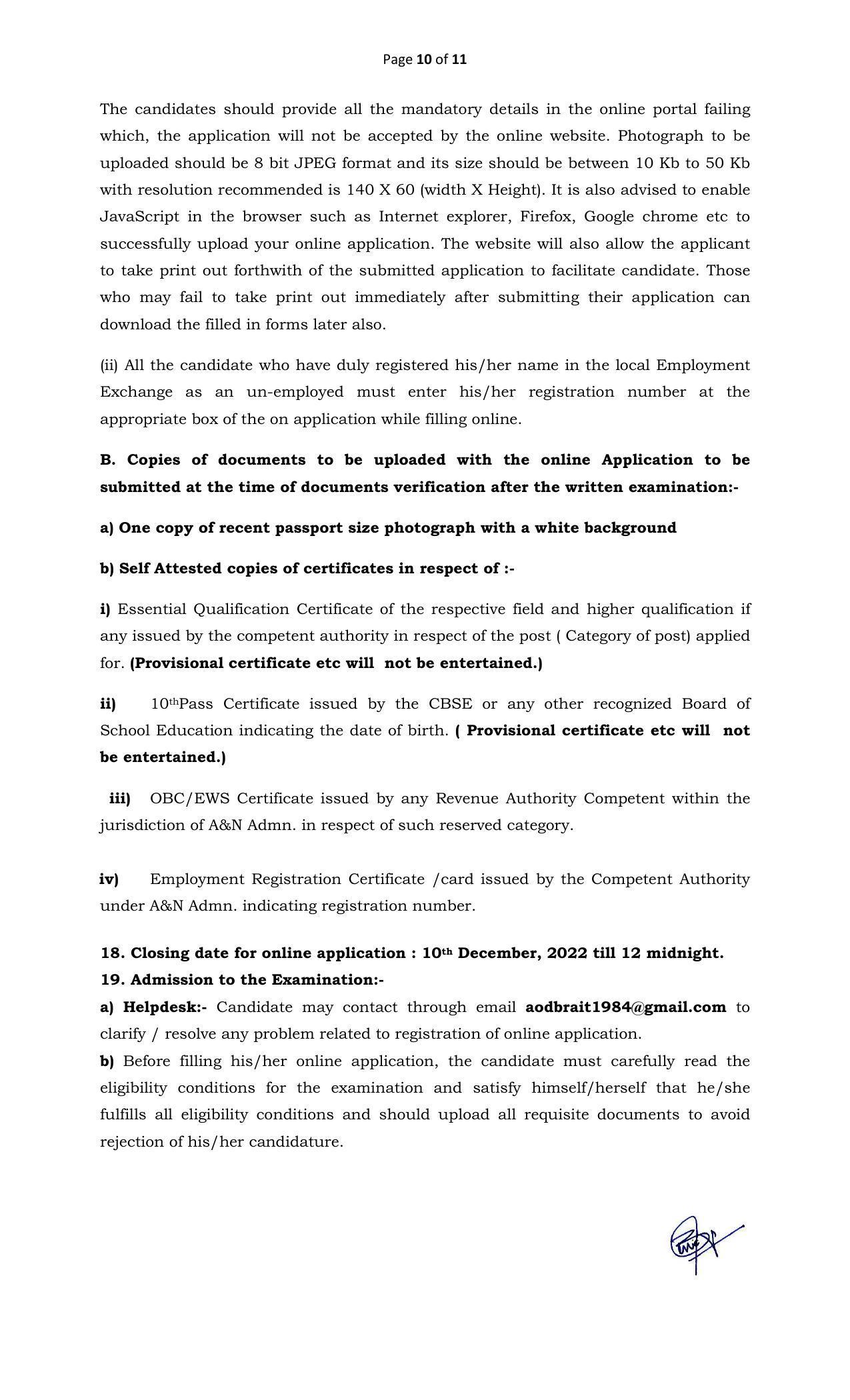 Andaman & Nicobar Administration Invites Application for 8 Cook, Mali, More Vacancies Recruitment 2022 - Page 5