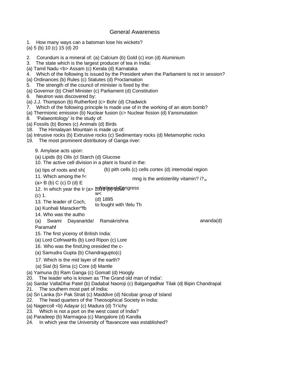 RPF, SI, Constable General English Old Papers - Page 1