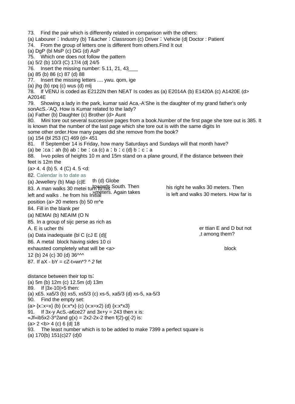 RPF, SI, Constable General English Old Papers - Page 5