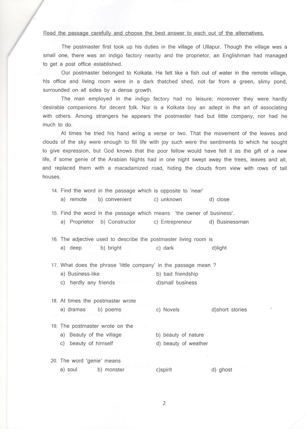 LPSC Hindi Typist 2018 Question Paper - Page 3