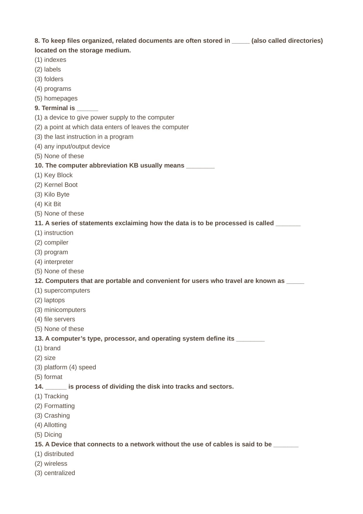 patnahighcourt.bih.nic.in District Judge Question Papers PDF for Computer Knowledge - Page 2