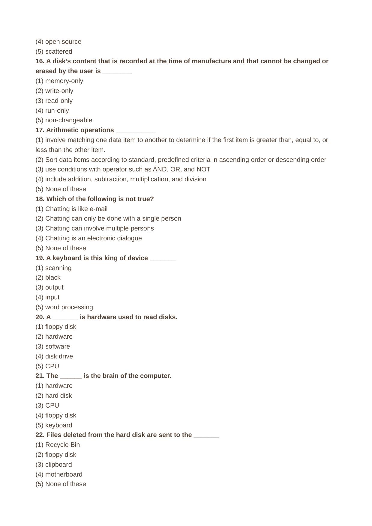 patnahighcourt.bih.nic.in District Judge Question Papers PDF for Computer Knowledge - Page 3