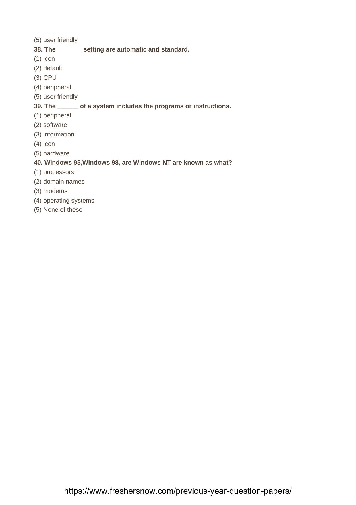 patnahighcourt.bih.nic.in District Judge Question Papers PDF for Computer Knowledge - Page 6