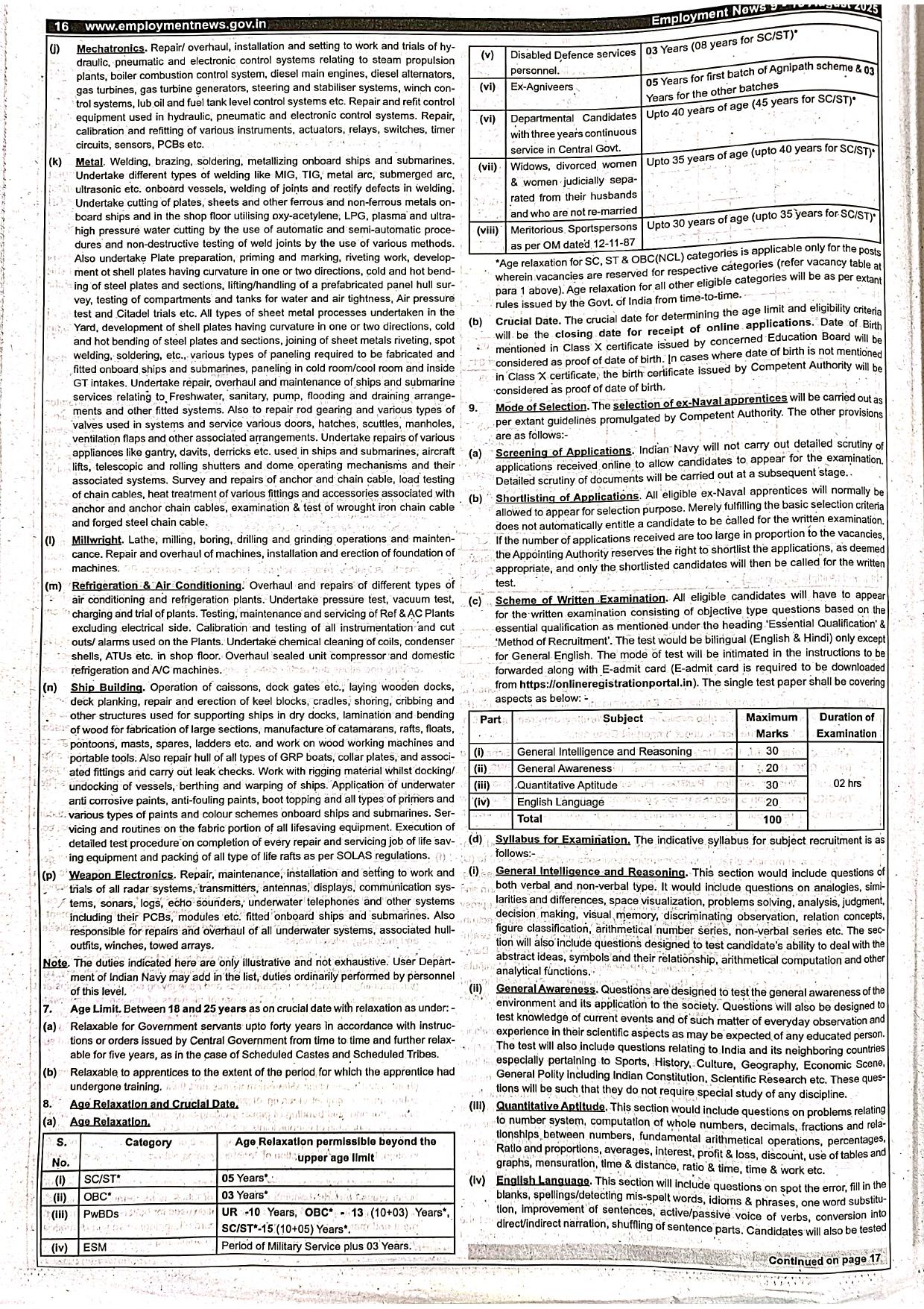Indian Navy Tradesman Skilled Recruitment 2025 - Page 3