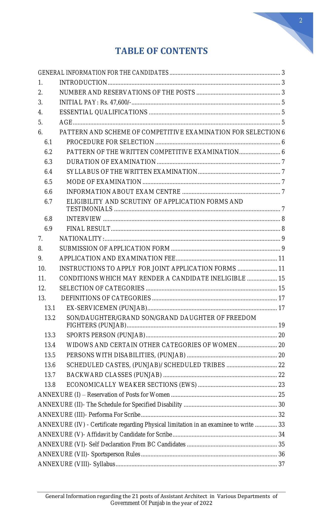 Punjab Public Service Commission Invites Application for 21 Assistant Architect Recruitment 2022 - Page 10