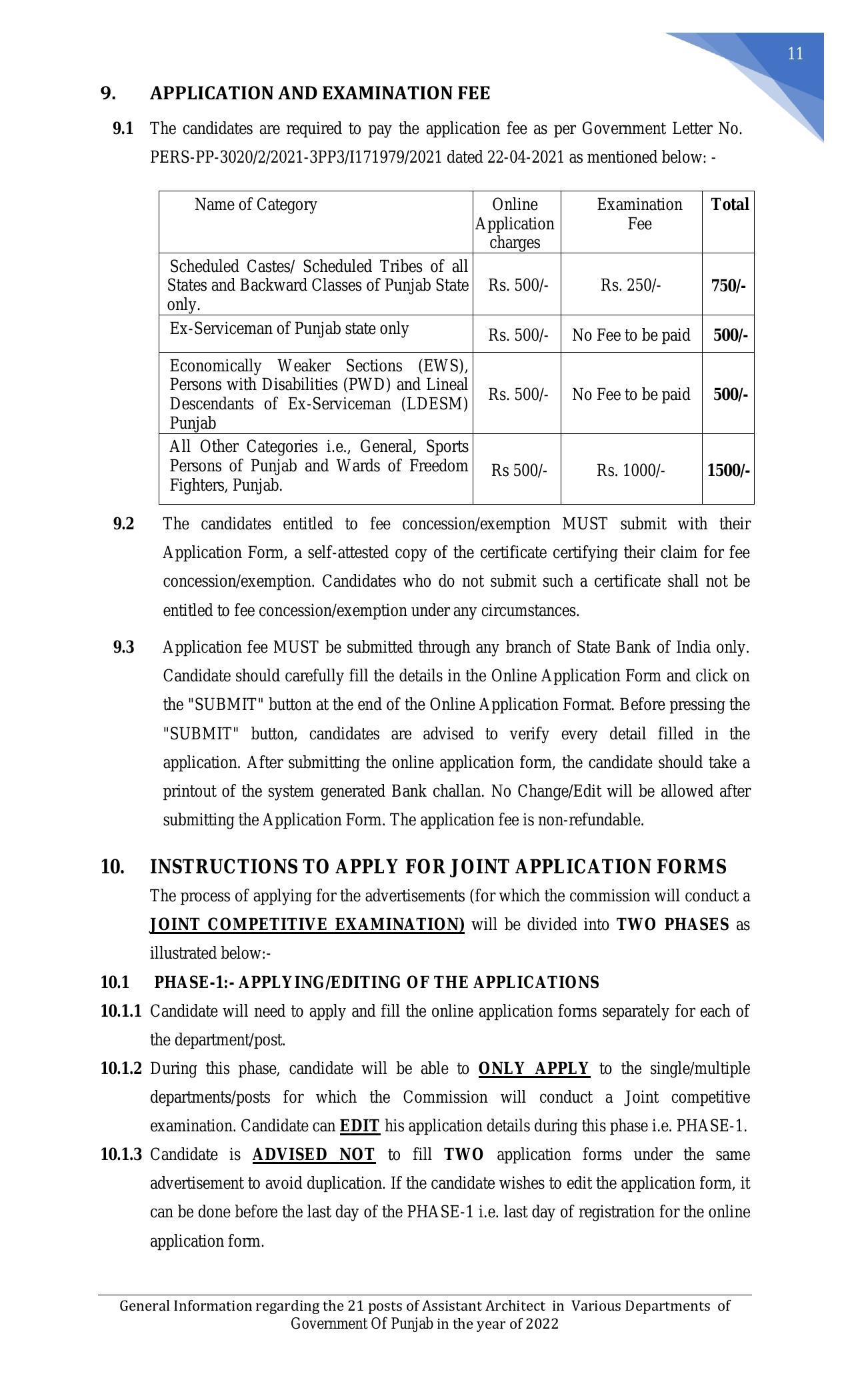 Punjab Public Service Commission Invites Application for 21 Assistant Architect Recruitment 2022 - Page 19