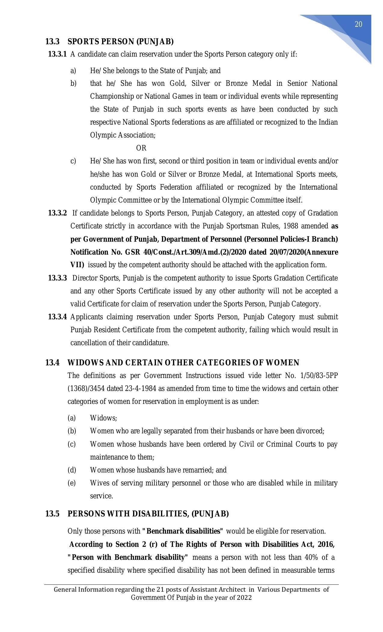 Punjab Public Service Commission Invites Application for 21 Assistant Architect Recruitment 2022 - Page 34