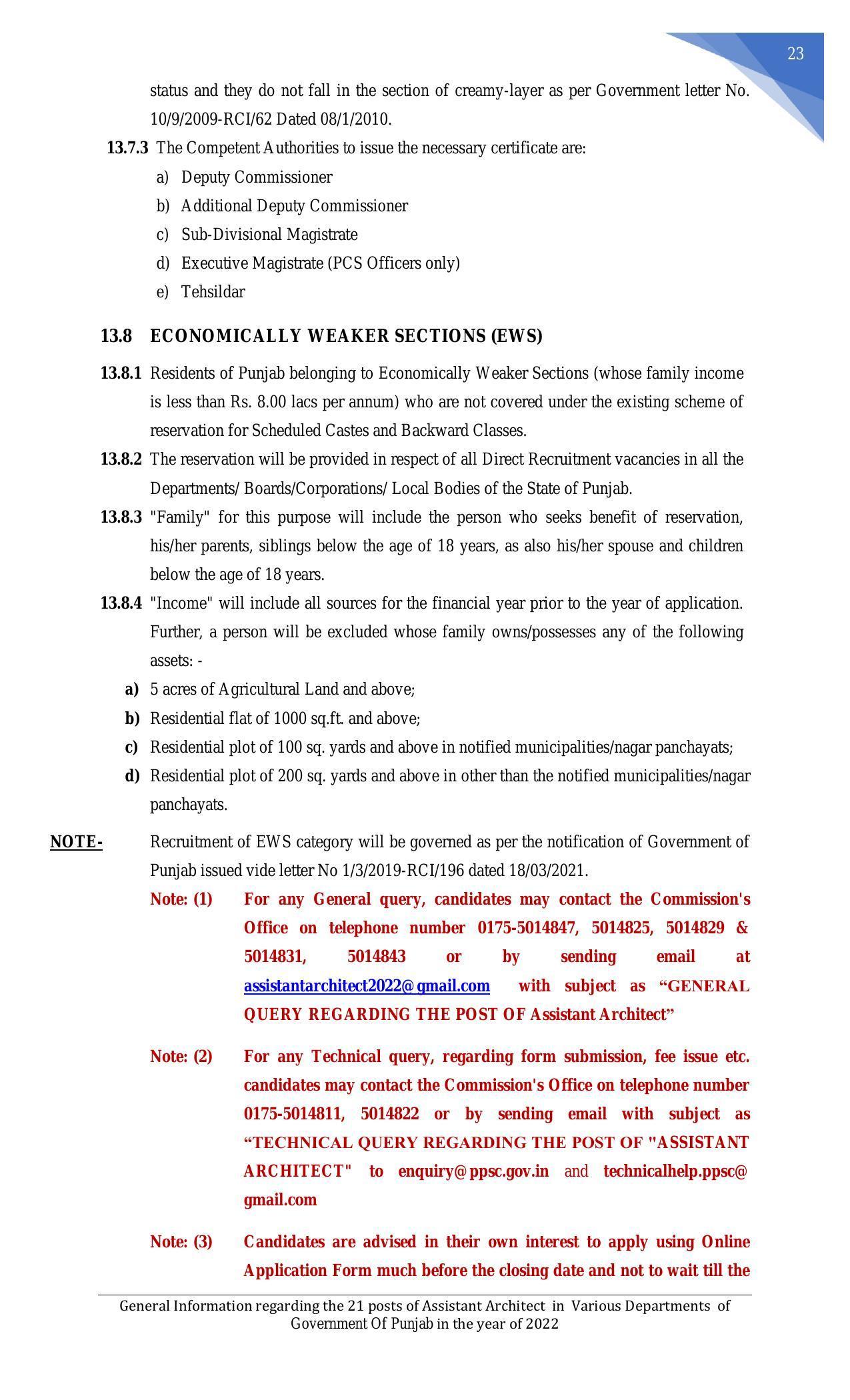 Punjab Public Service Commission Invites Application for 21 Assistant Architect Recruitment 2022 - Page 18