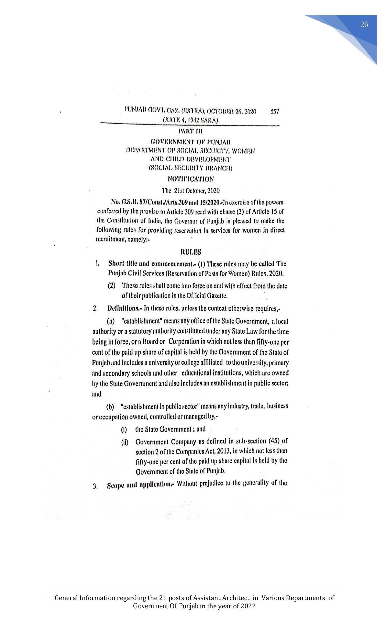 Punjab Public Service Commission Invites Application for 21 Assistant Architect Recruitment 2022 - Page 36