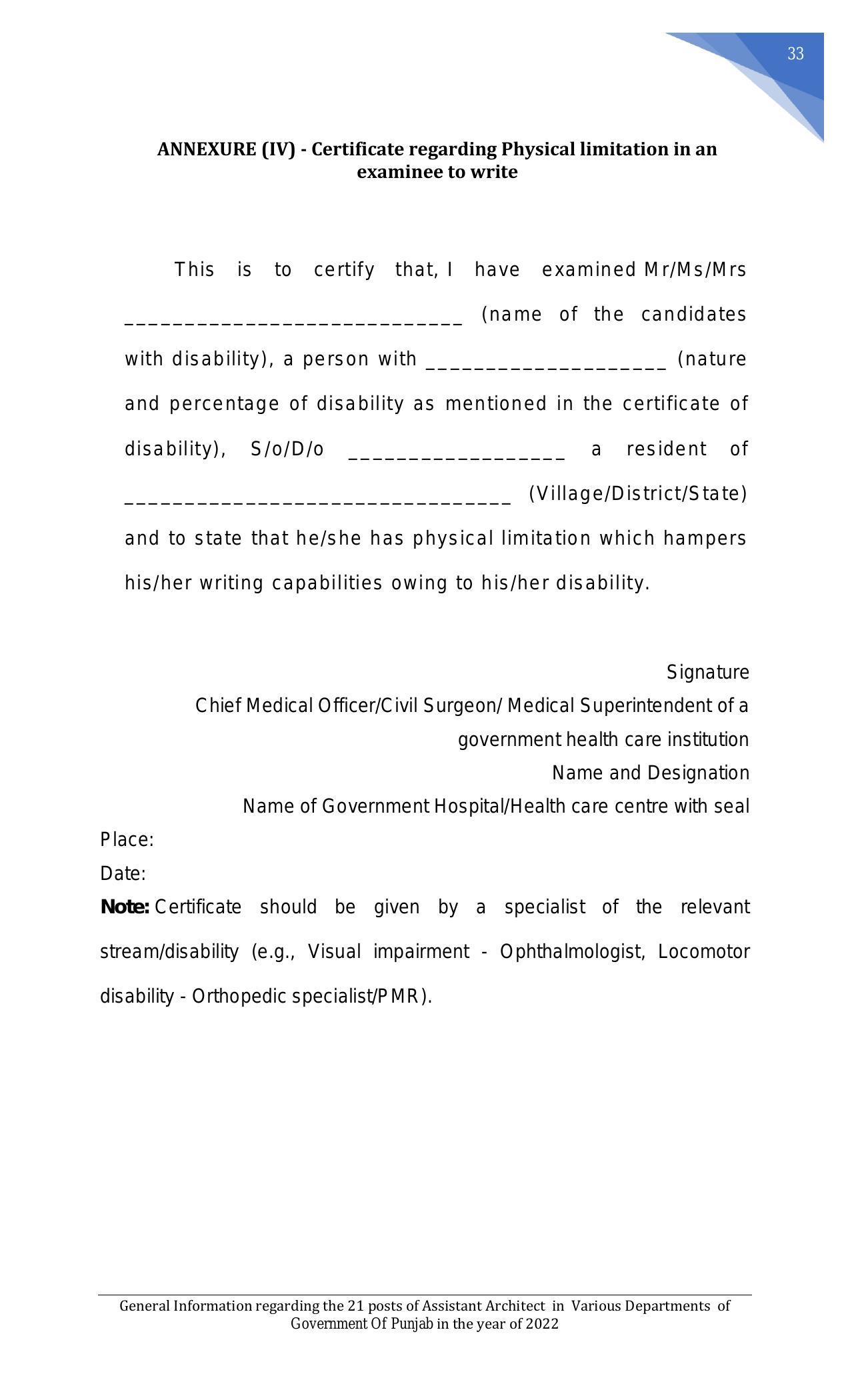 Punjab Public Service Commission Invites Application for 21 Assistant Architect Recruitment 2022 - Page 38