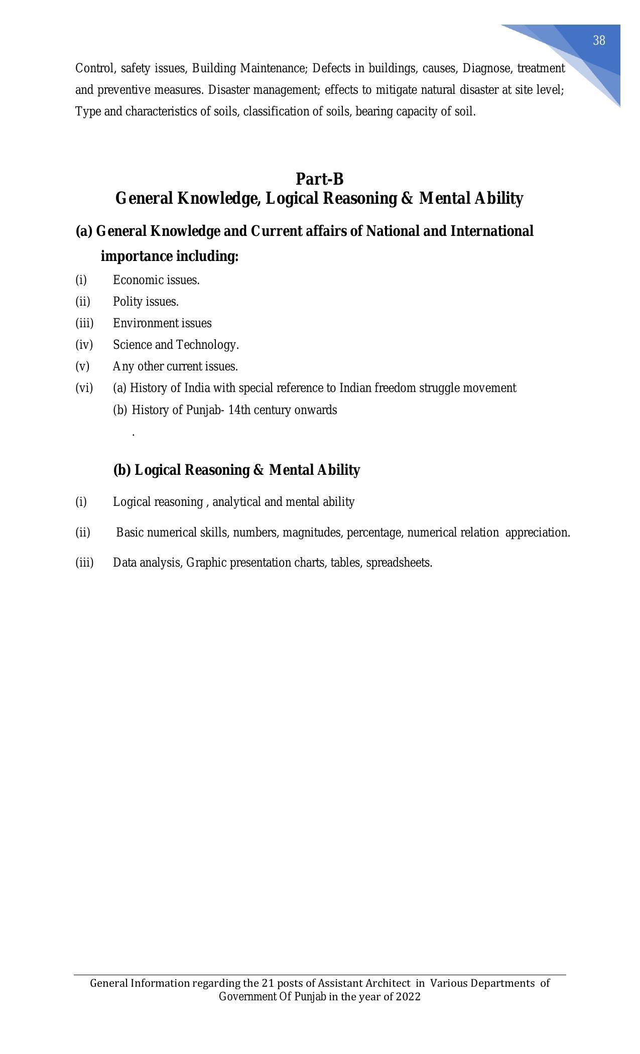 Punjab Public Service Commission Invites Application for 21 Assistant Architect Recruitment 2022 - Page 8