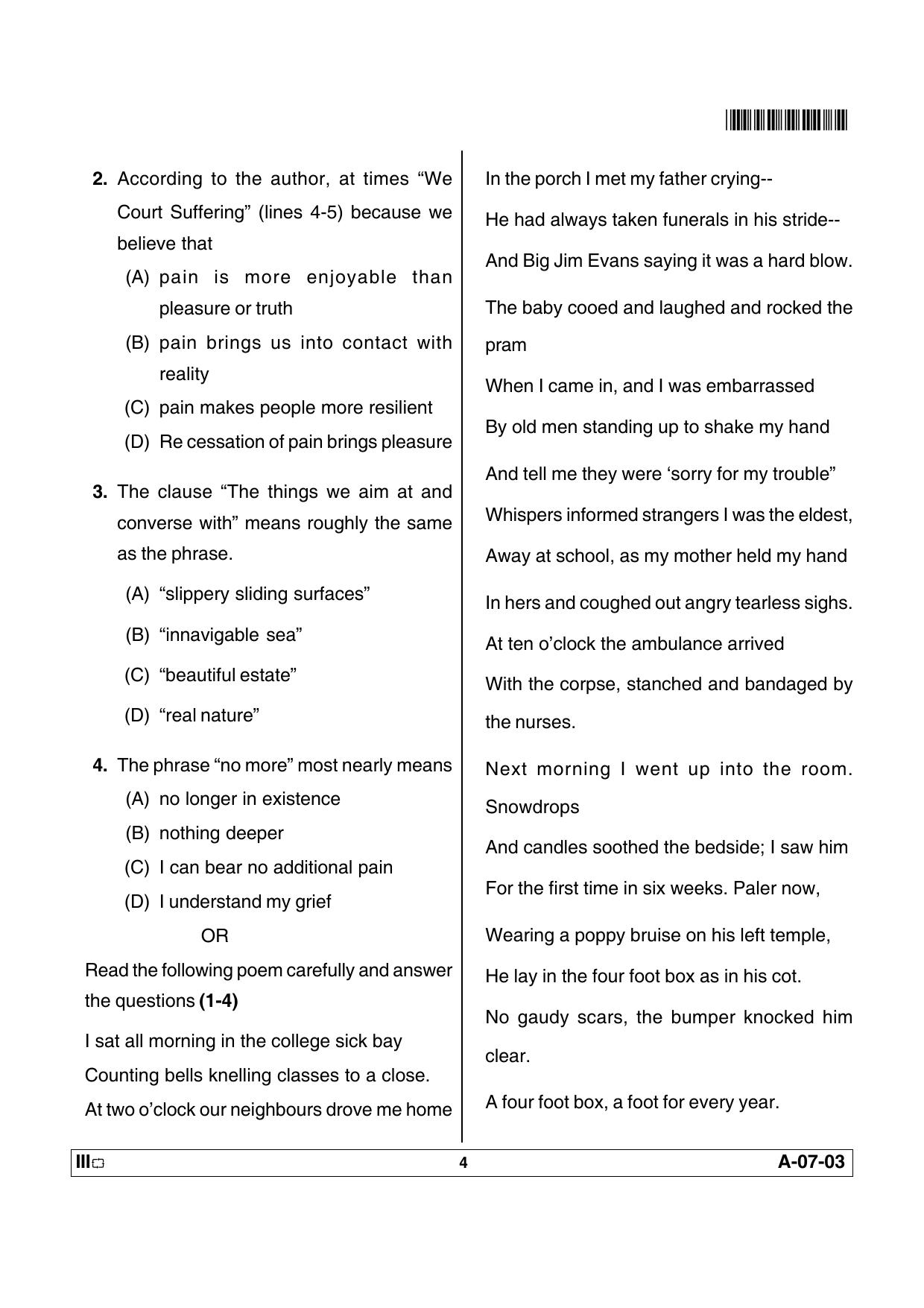 APSET English Previous Paper PDF - Page 4