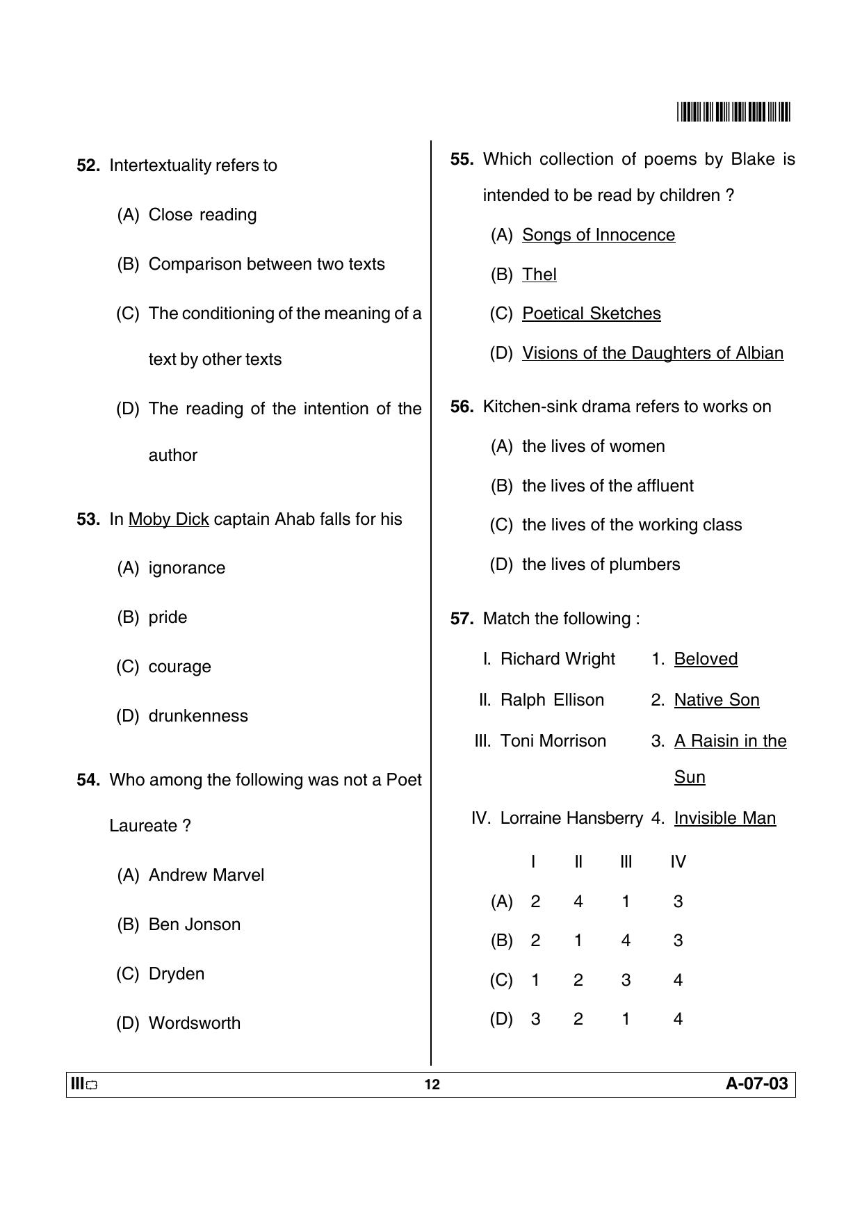 APSET English Previous Paper PDF - Page 12