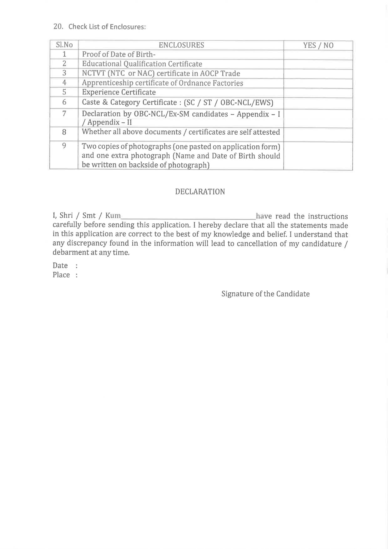 Ordnance Factory Chanda Danger Building Worker Recruitment 2023 - Page 8