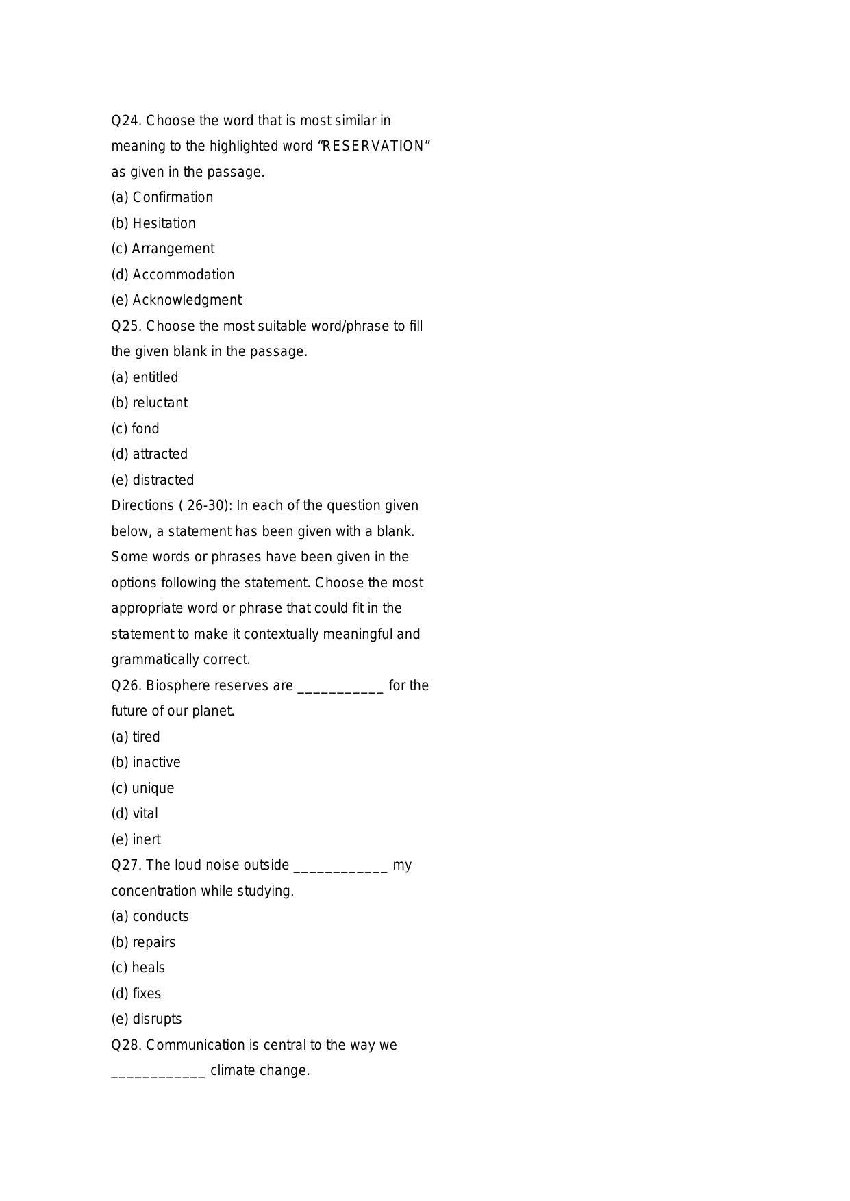 RBI Assistant Pre 2023 Memory Based Paper 18. Nov. 2023 - Page 9