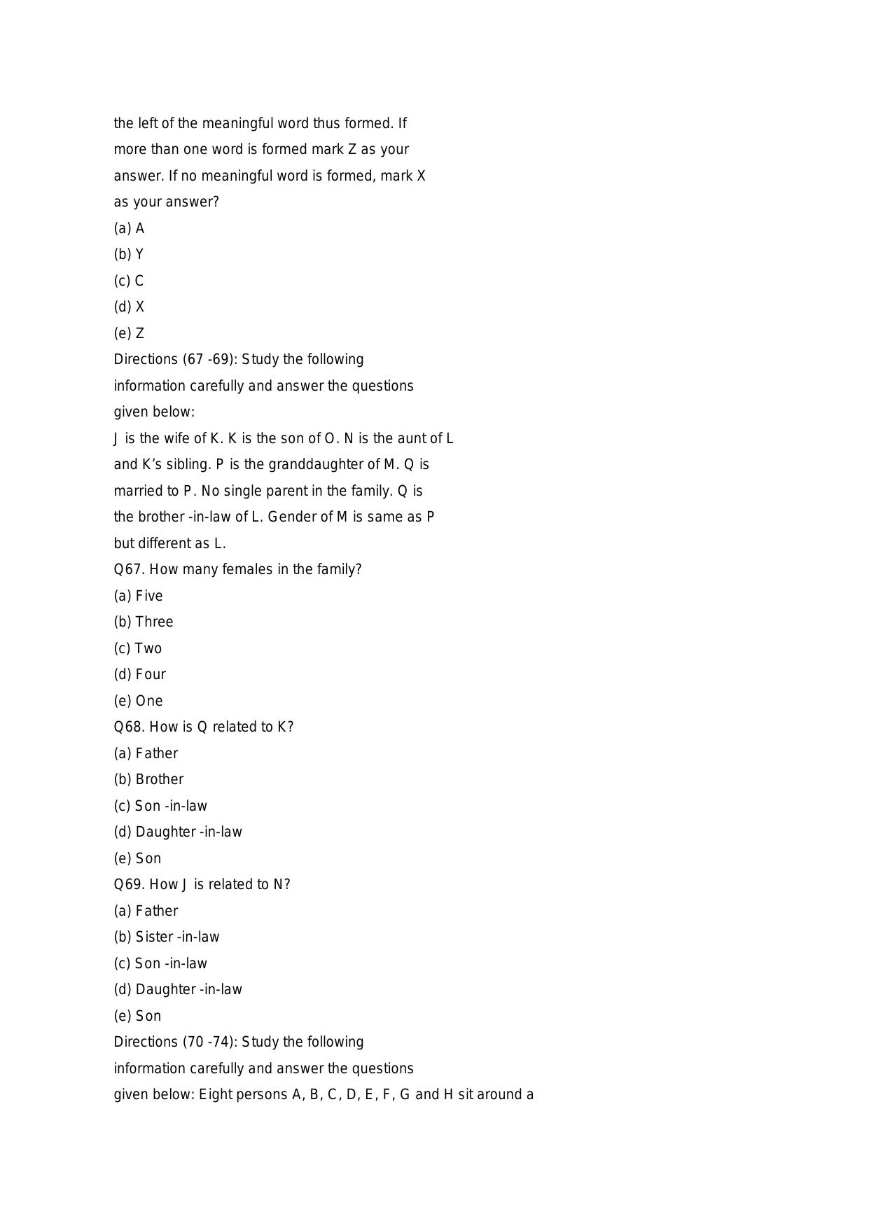 RBI Assistant Pre 2023 Memory Based Paper 18. Nov. 2023 - Page 18