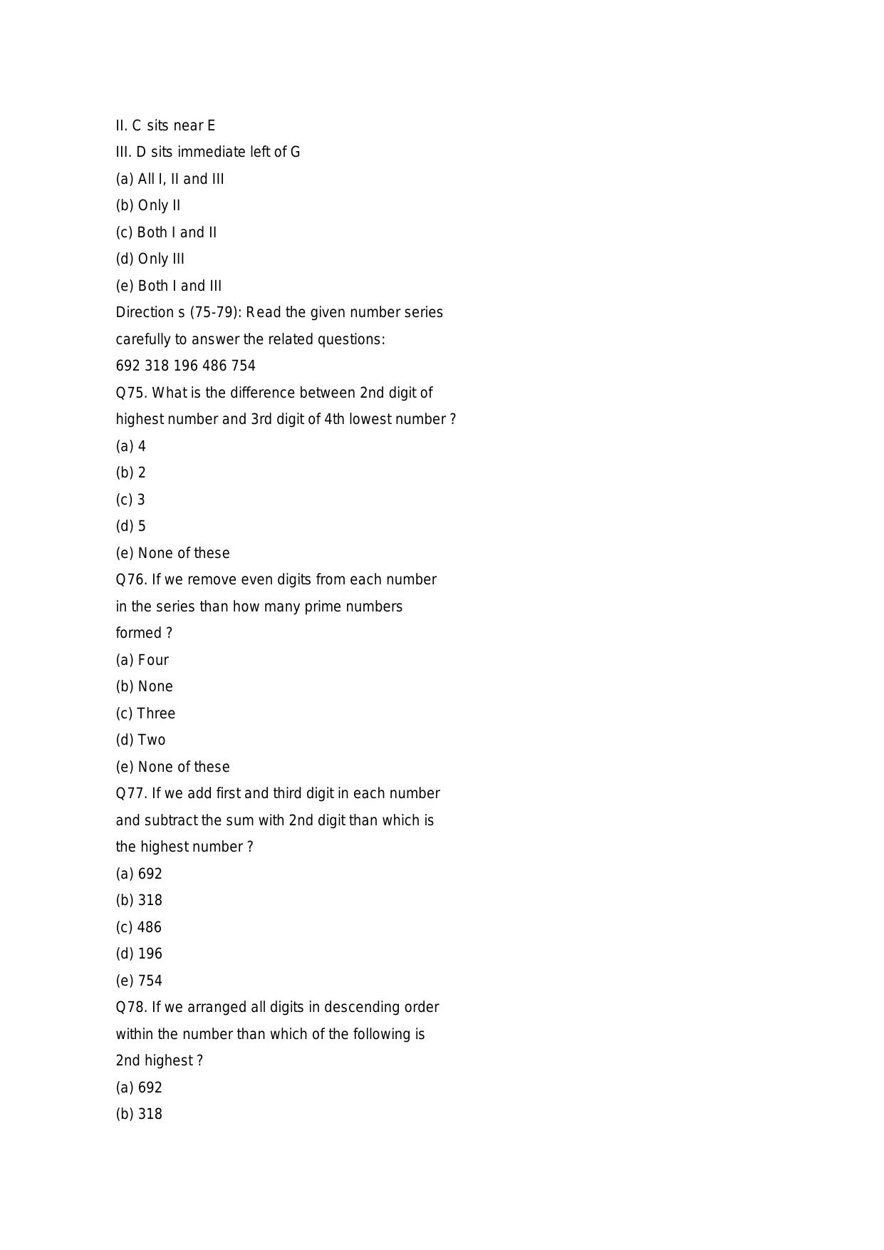 RBI Assistant Pre 2023 Memory Based Paper 18. Nov. 2023 - Page 20