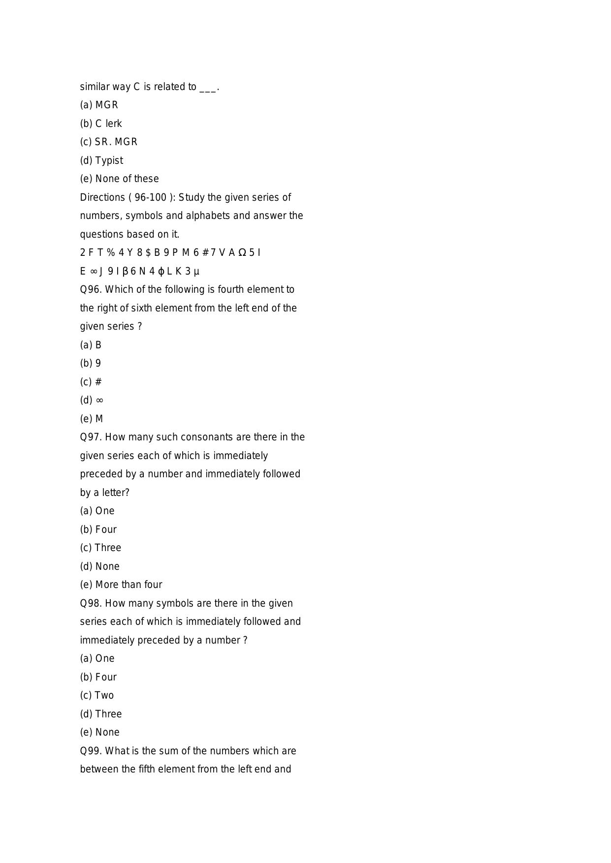 RBI Assistant Pre 2023 Memory Based Paper 18. Nov. 2023 - Page 25