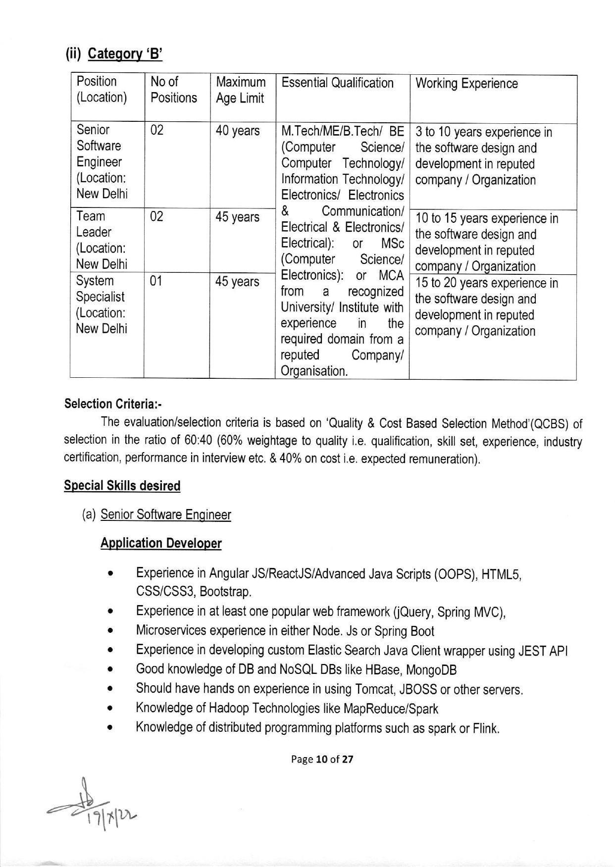 NTRO Invites Application for 125 IT Professional / Engineer Recruitment 2022 - Page 11