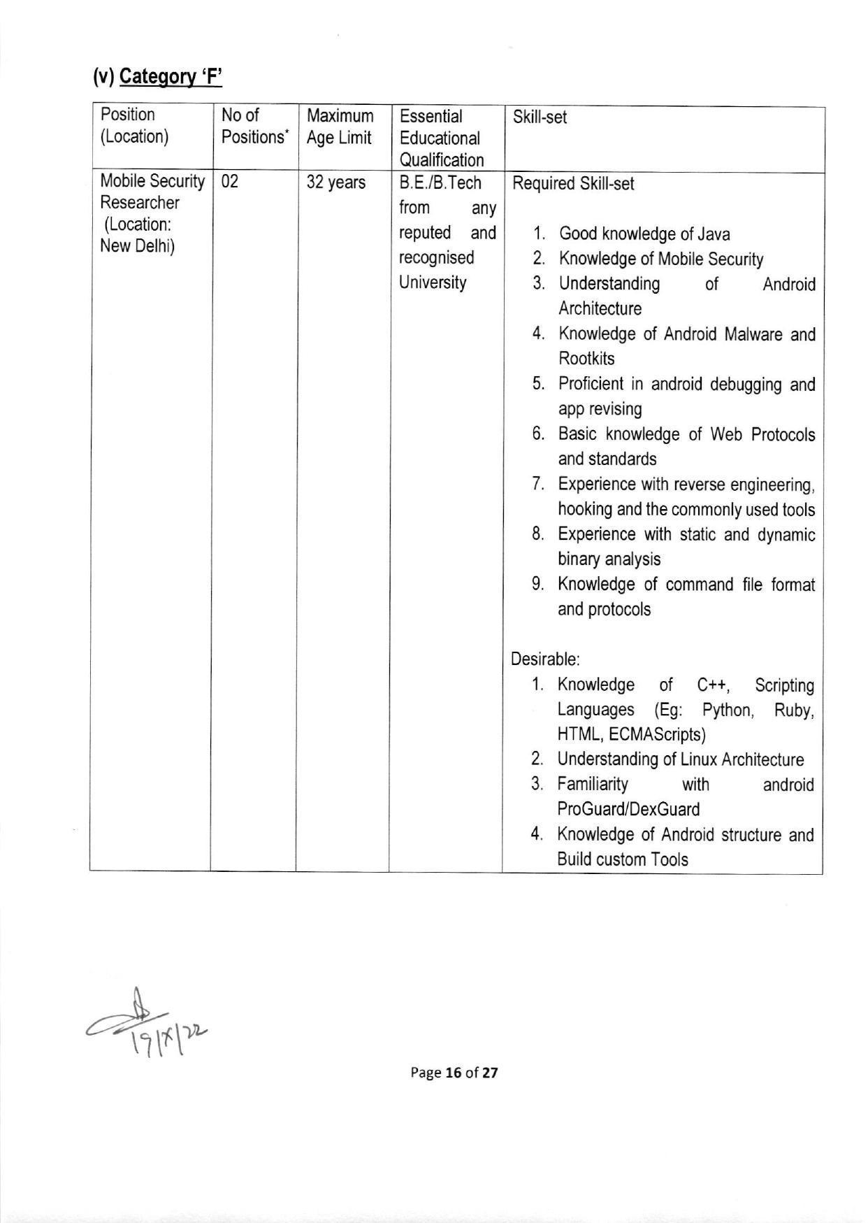 NTRO Invites Application for 125 IT Professional / Engineer Recruitment 2022 - Page 5