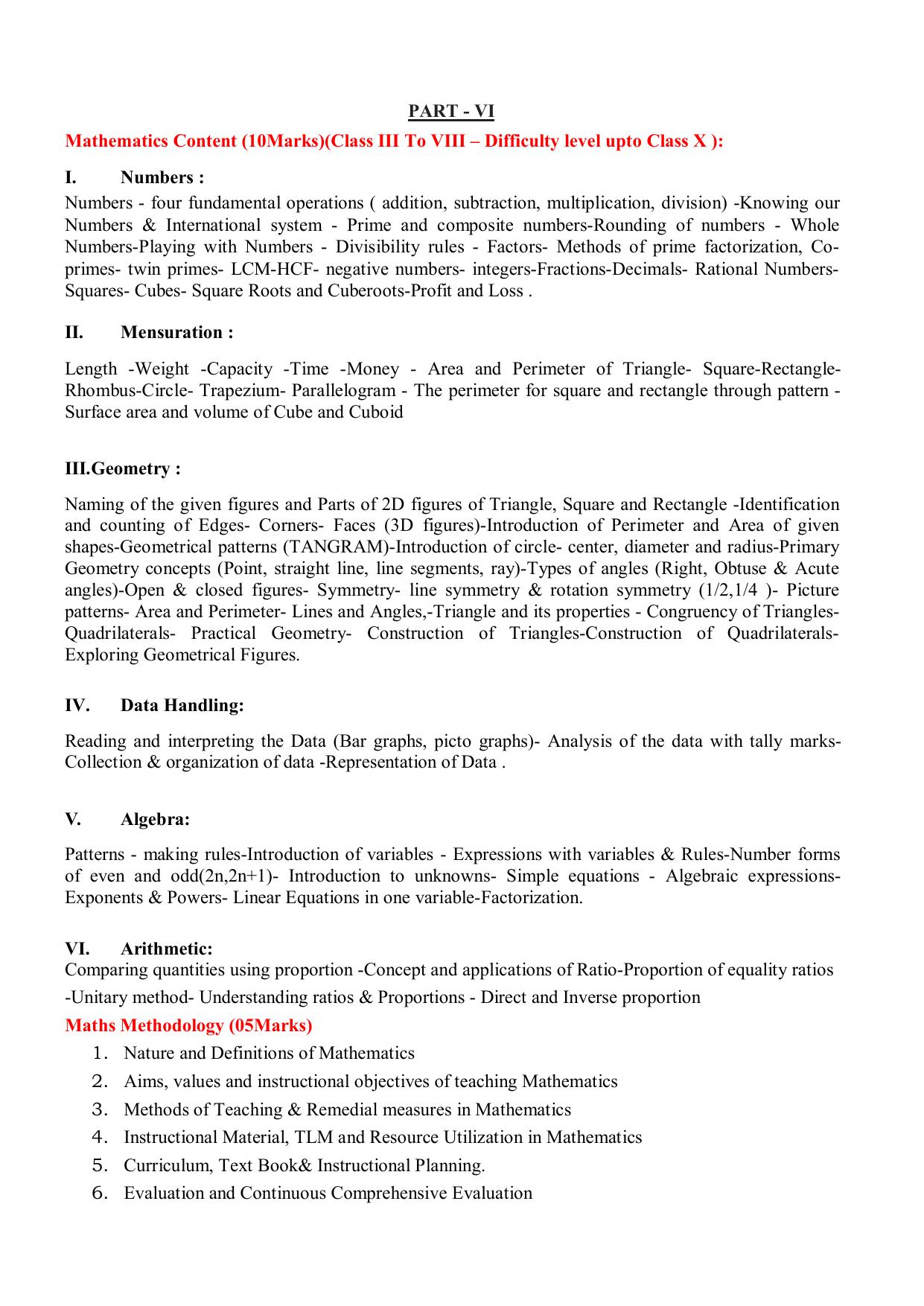 AP DSC SGT TET-TRT, SA, PGT, and All Subjects Syllabus - Page 12