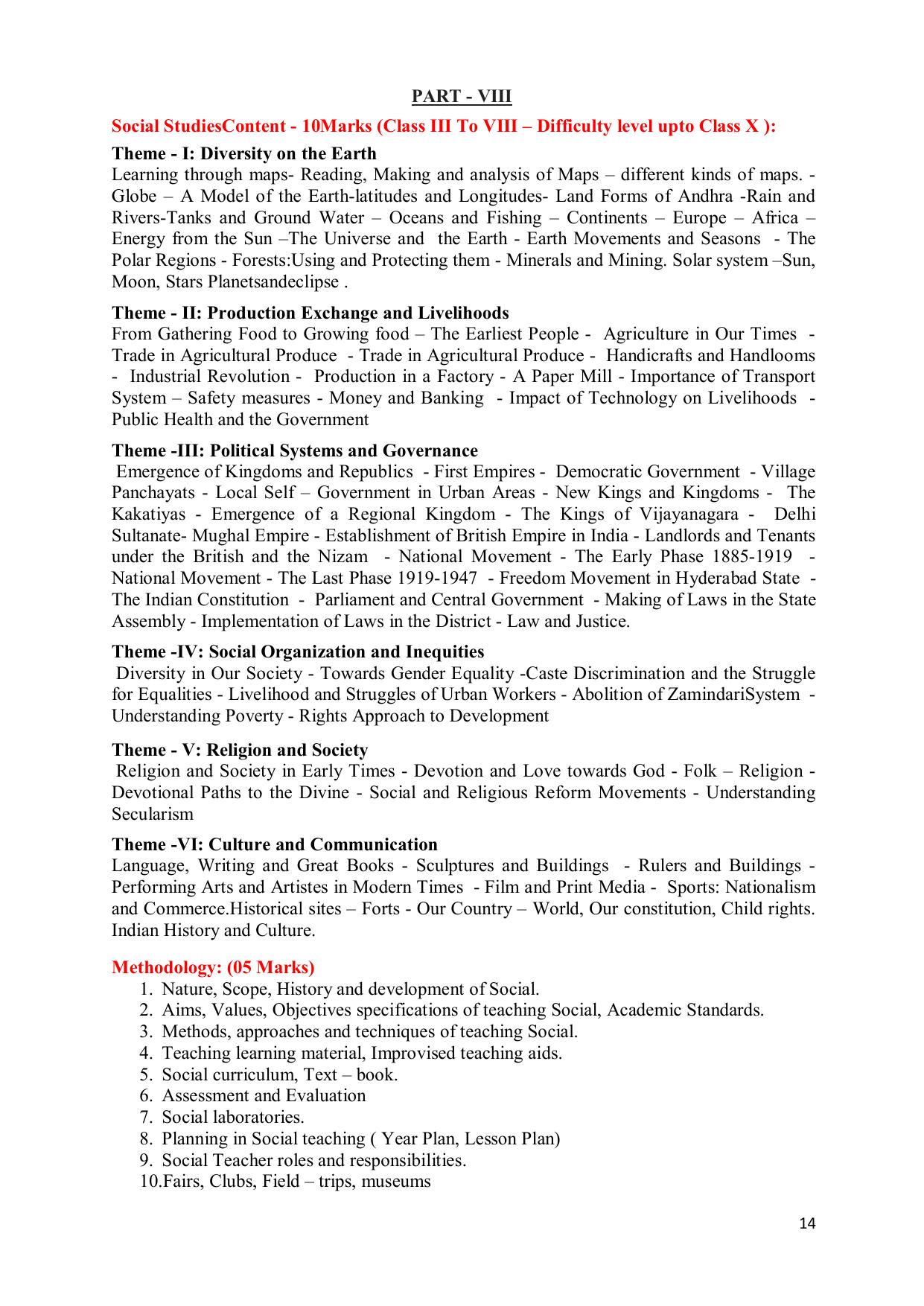 AP DSC SGT TET-TRT, SA, PGT, and All Subjects Syllabus - Page 15