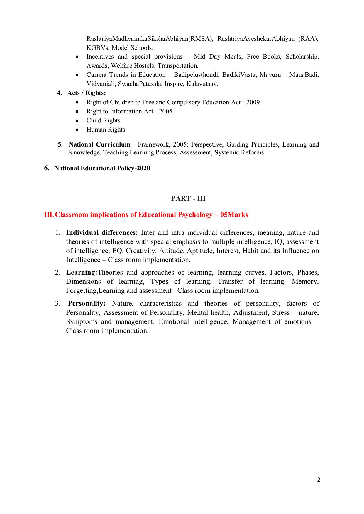 AP DSC SGT TET-TRT, SA, PGT, and All Subjects Syllabus - Page 30