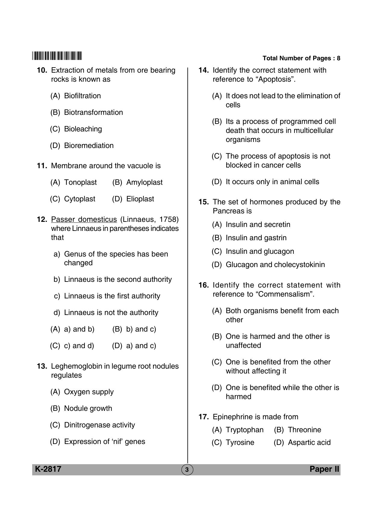 Life Sciences VCRC Sample Papers - Page 3