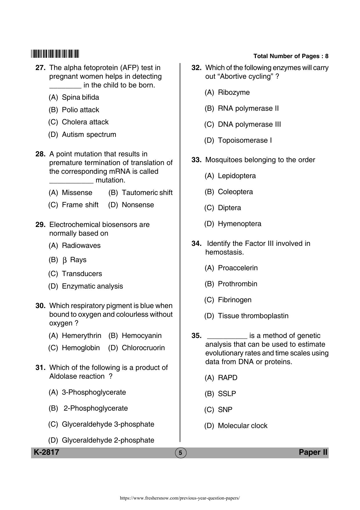 Life Sciences VCRC Sample Papers - Page 5