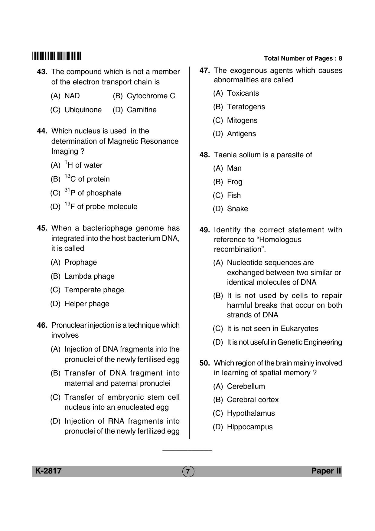 Life Sciences VCRC Sample Papers - Page 7