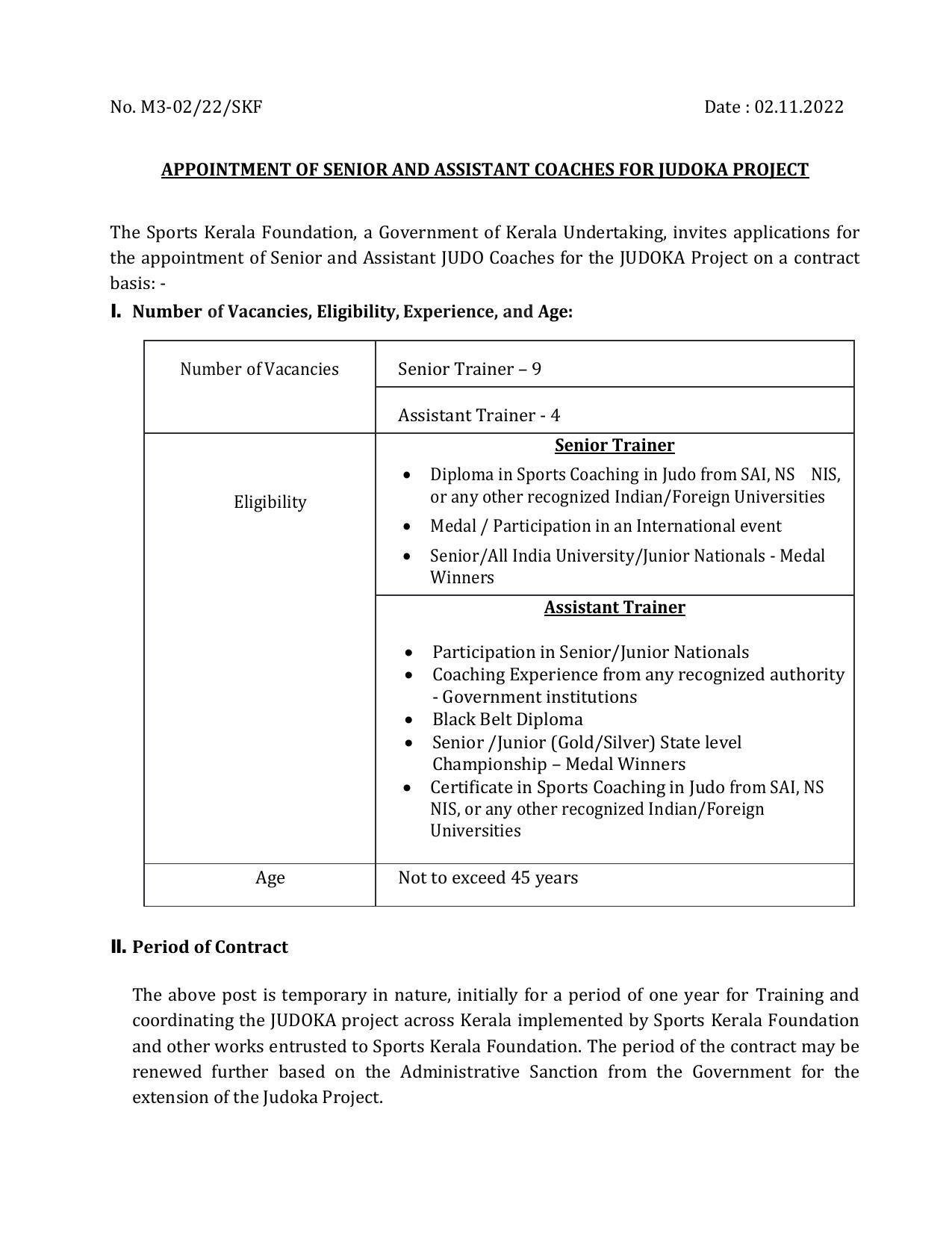 Ministry of Youth Affairs & Sports Invites Application for 13 Senior Trainer, Assistant Trainer Recruitment 2022 - Page 3