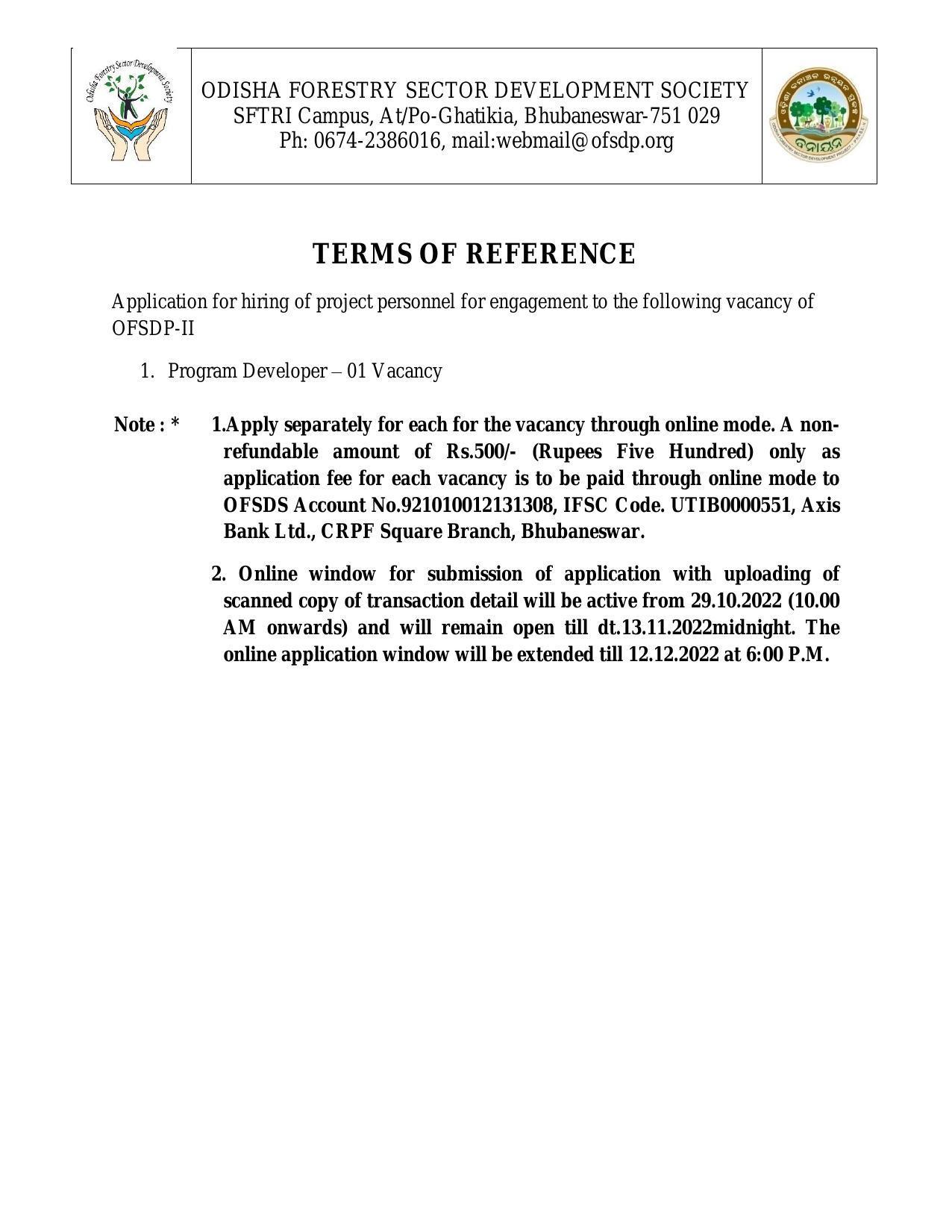 Odisha Forestry Sector Development Project (OFSDP) Invites Application for Program Developer Recruitment 2022 - Page 3