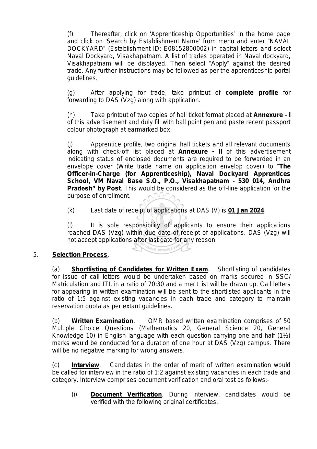 Naval Dockyard Visakhapatnam ITI Trade Apprentice Recruitment 2023 - Page 10