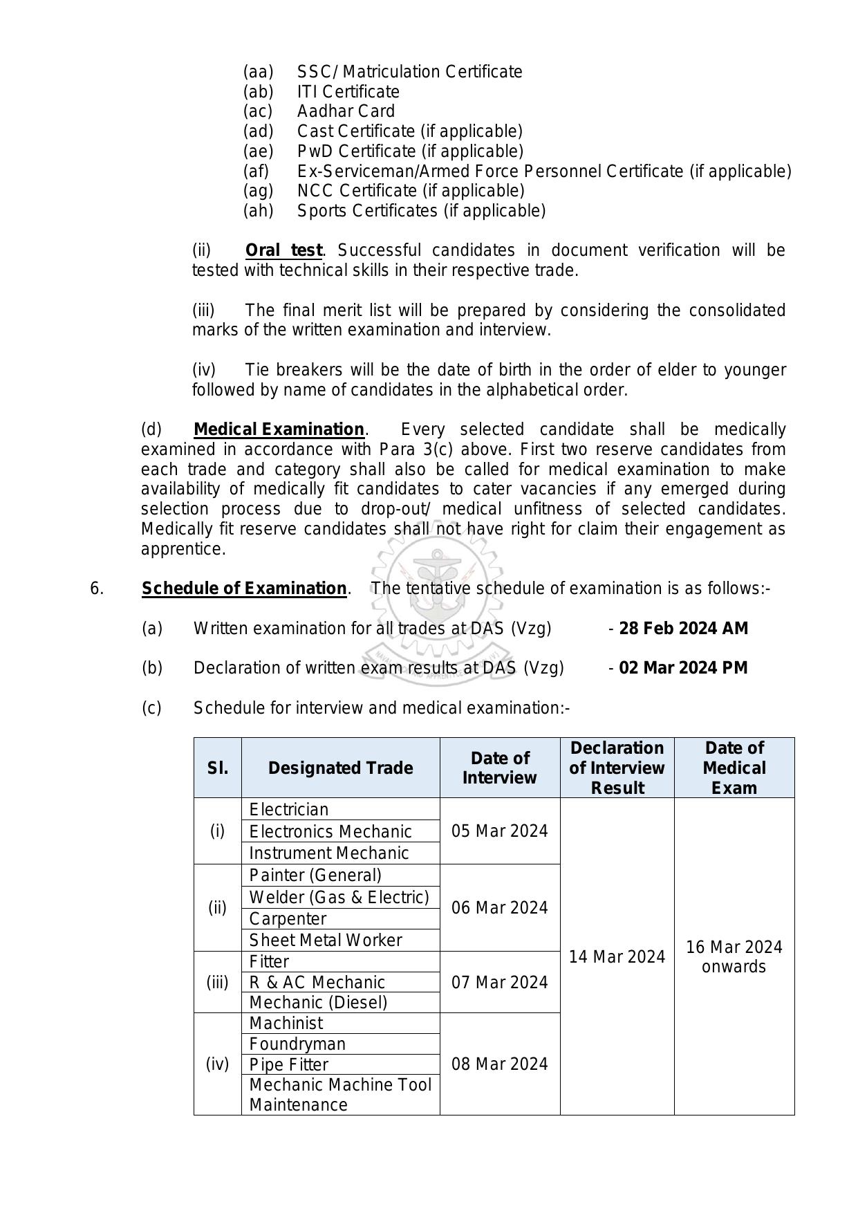 Naval Dockyard Visakhapatnam ITI Trade Apprentice Recruitment 2023 - Page 6