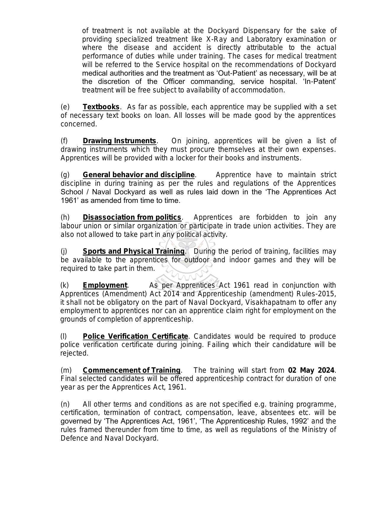 Naval Dockyard Visakhapatnam ITI Trade Apprentice Recruitment 2023 - Page 8