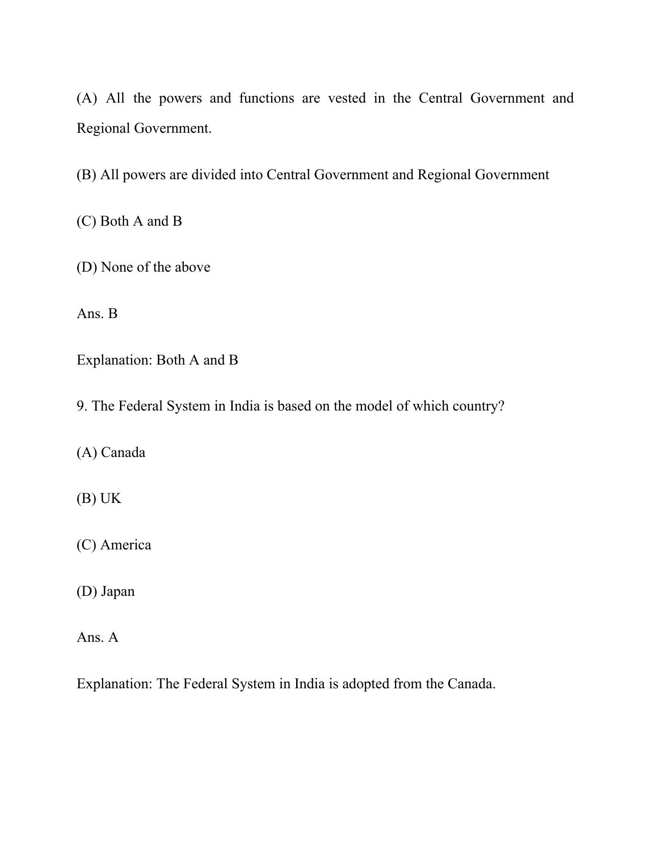 Electricity Department Lakshadweep Previous Papers: General Knowledge (Matriculation Level) - Page 5