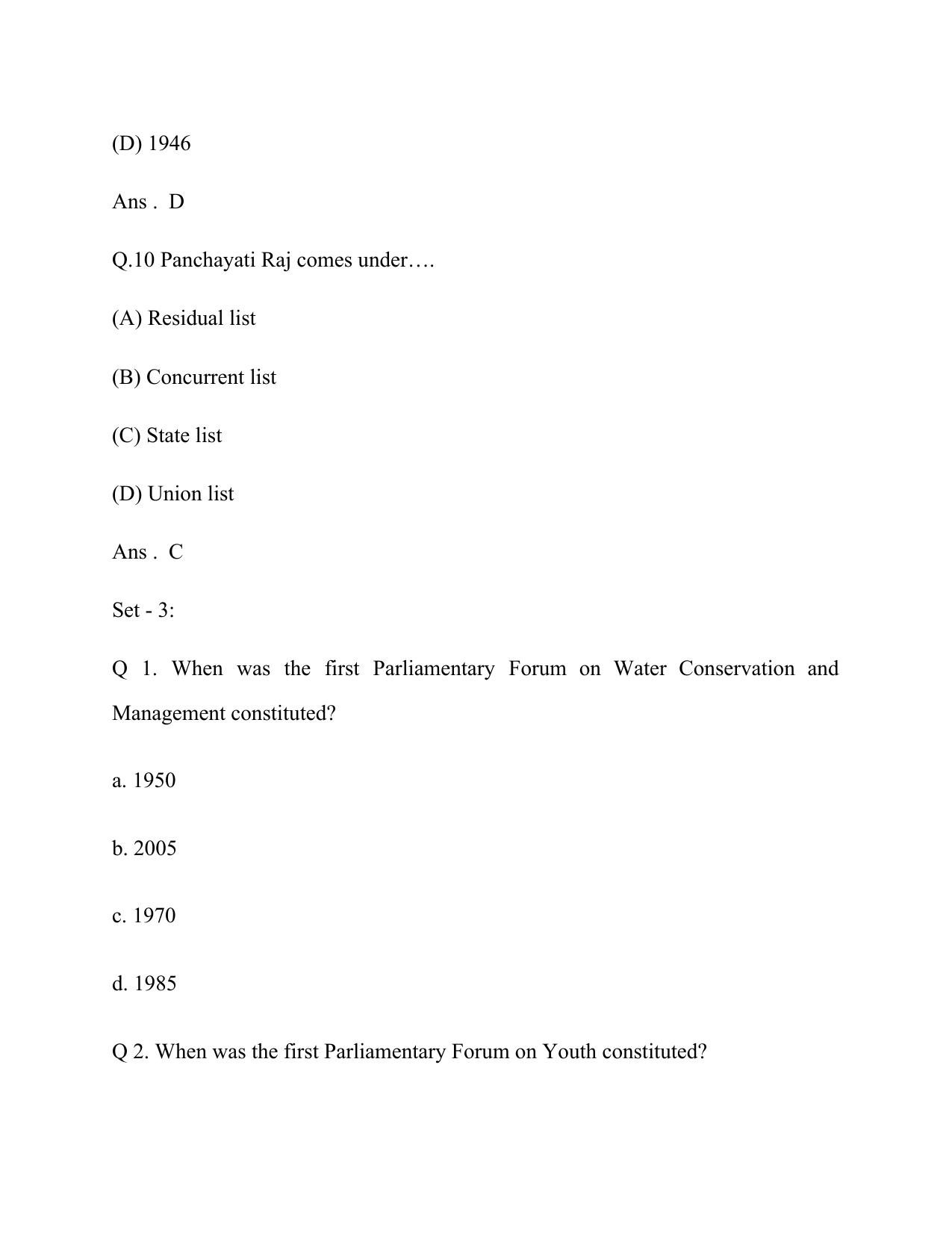 Electricity Department Lakshadweep Previous Papers: General Knowledge (Matriculation Level) - Page 10