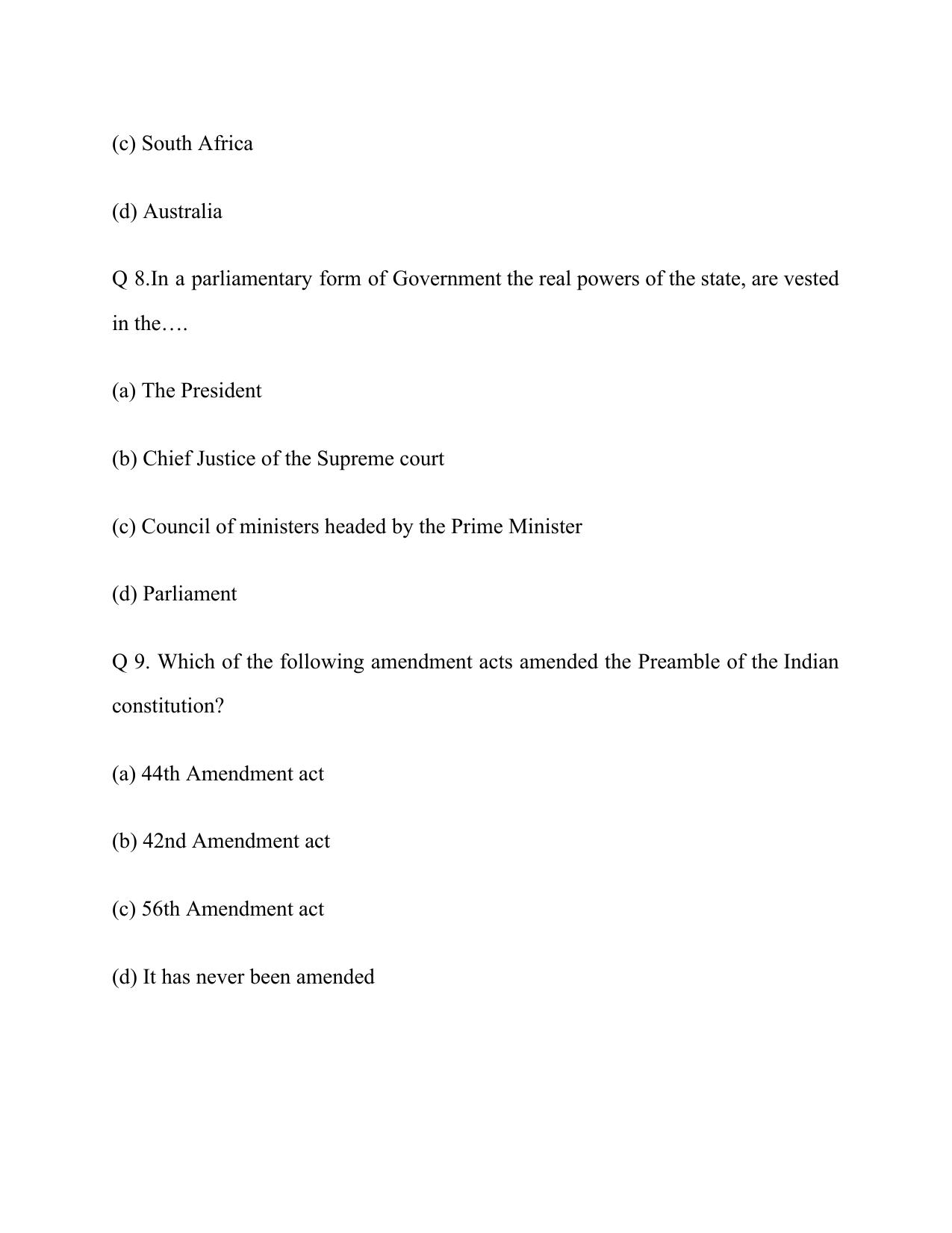 Electricity Department Lakshadweep Previous Papers: General Knowledge (Matriculation Level) - Page 13