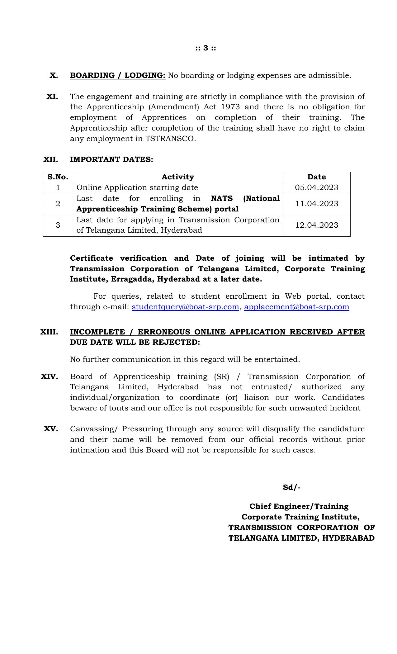 TSTRANSCO 92 Apprentice Recruitment 2023 - Page 2