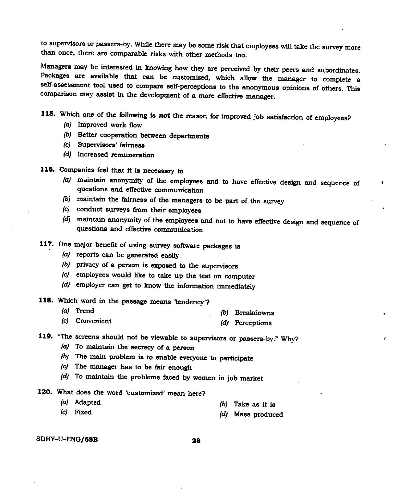 Patna High Court District Judge Previous Question Papers PDF for the English Language - Page 28