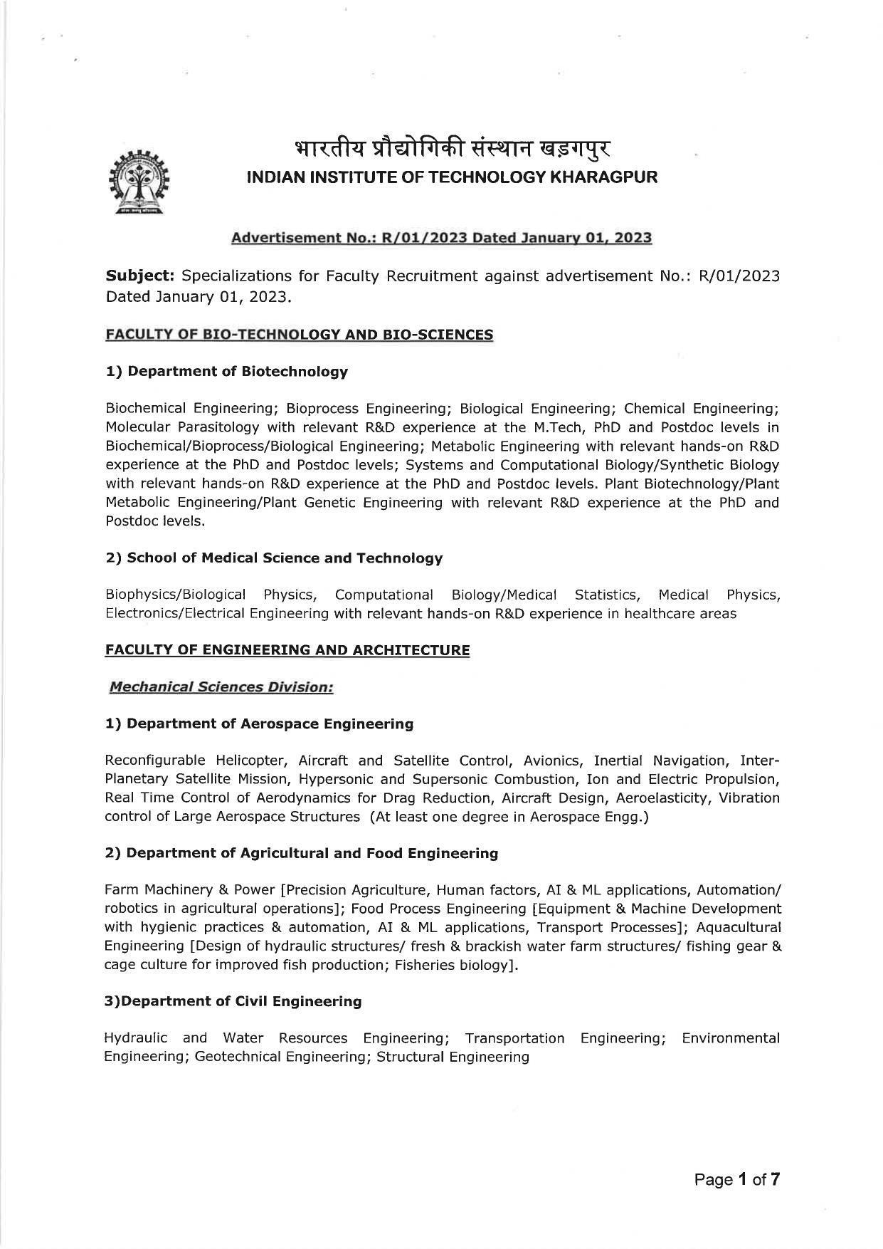 IIT Kharagpur Invites Application for Professor, Associate Professor, More Vacancies Recruitment 2023 - Page 5