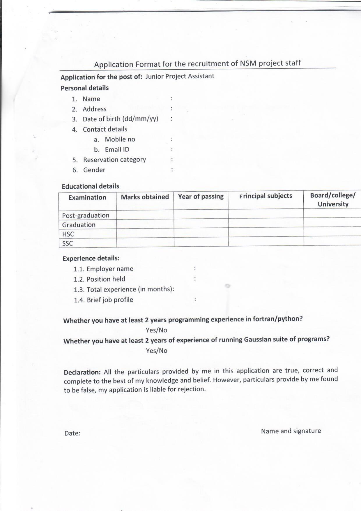 The University of Pune Invites Application for Junior Project Assistant Recruitment 2022 - Page 1