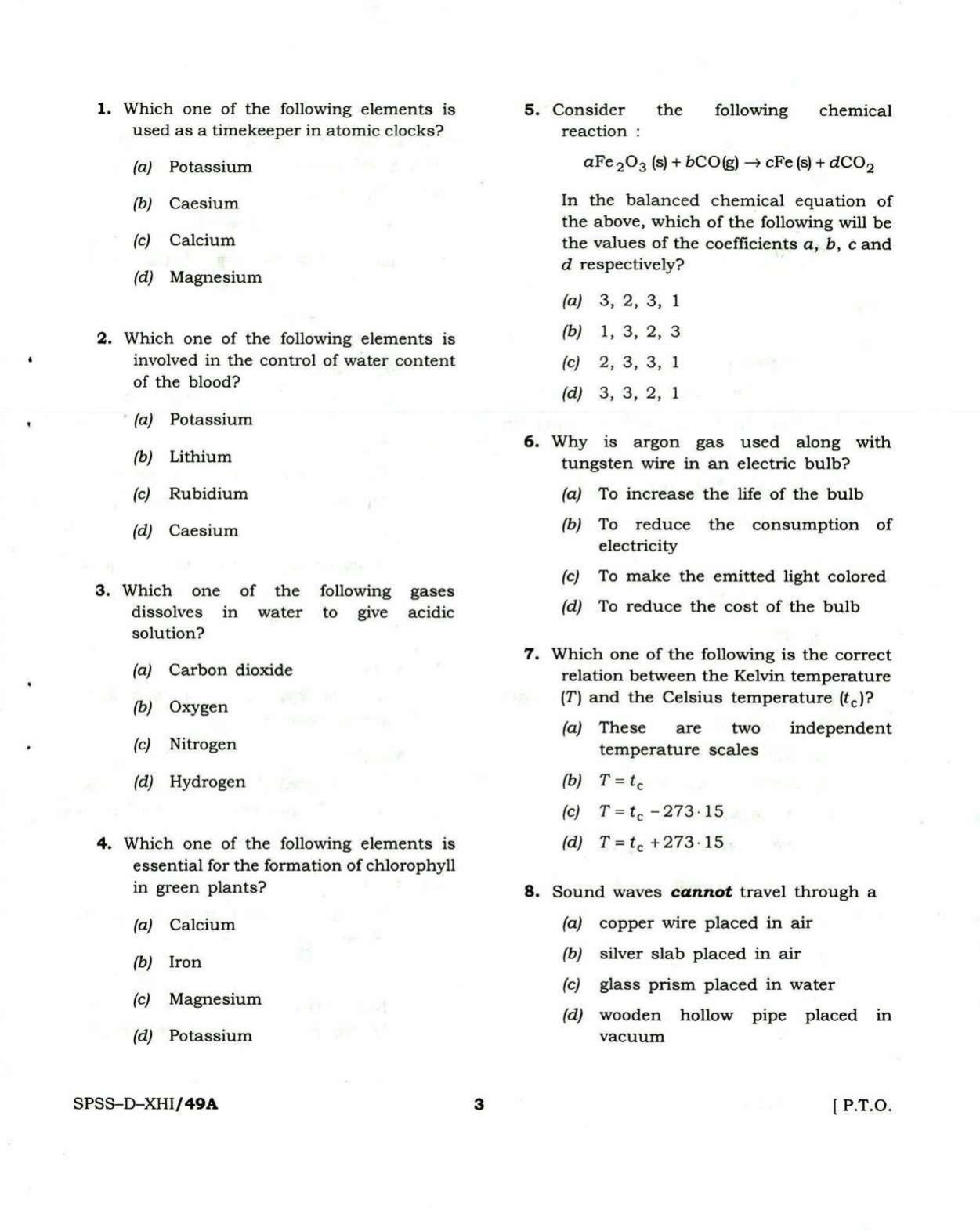 PBSSD General Knowledge Solved Papers - Page 3