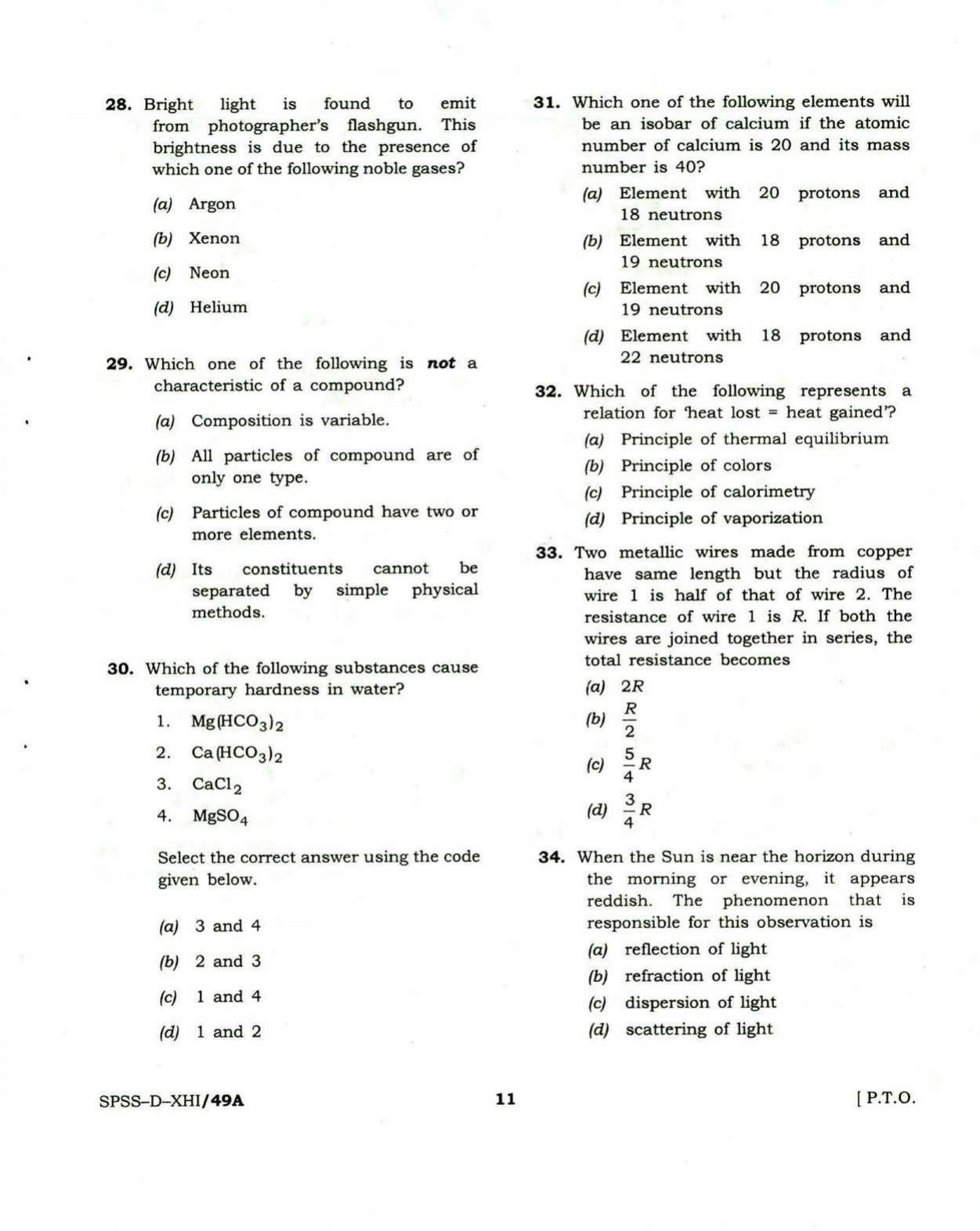 PBSSD General Knowledge Solved Papers - Page 11