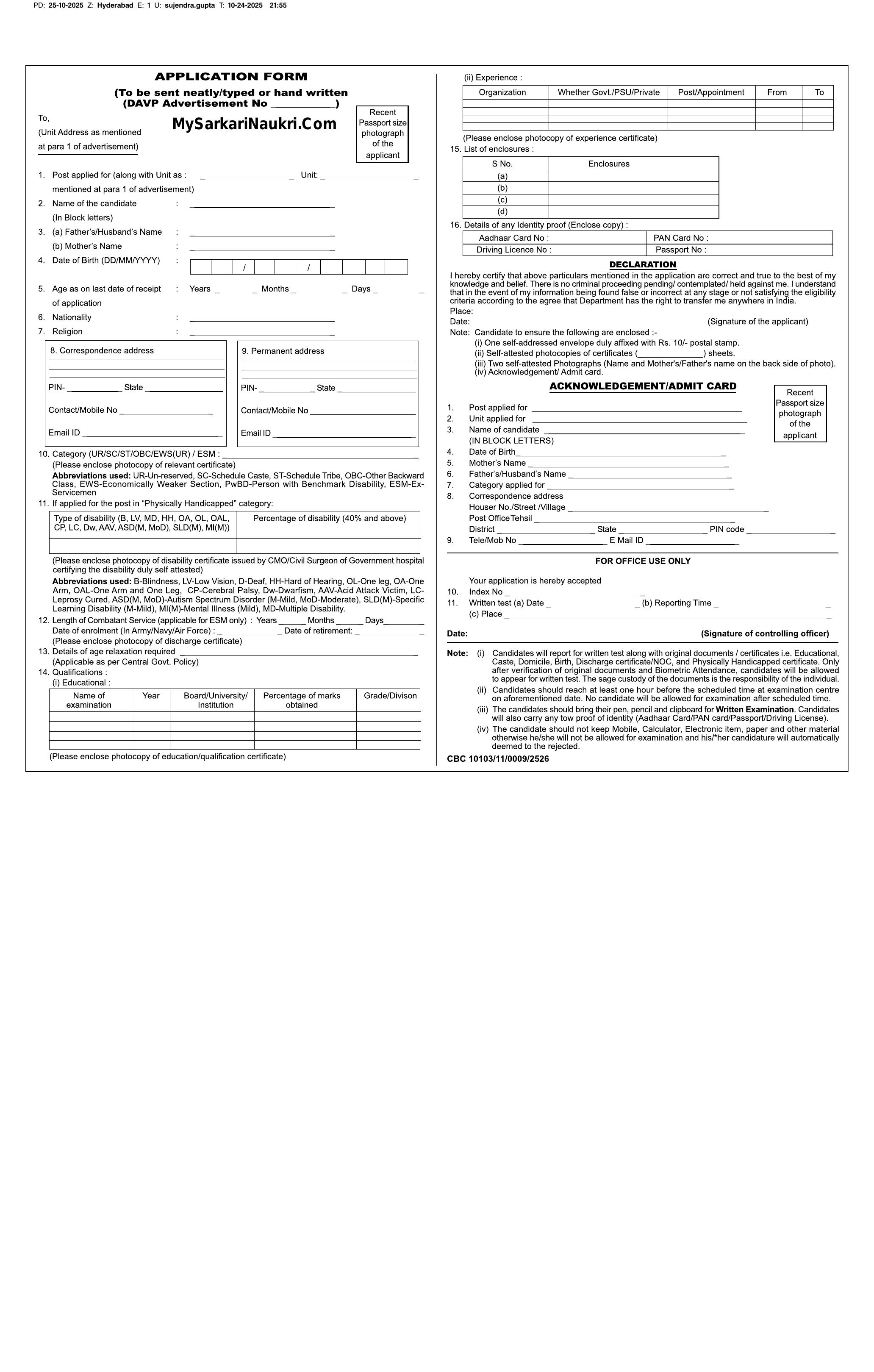 Military College of Electronics and Mechanical Engineering (MCEME) Various Posts Recruitment 2025 - Page 2