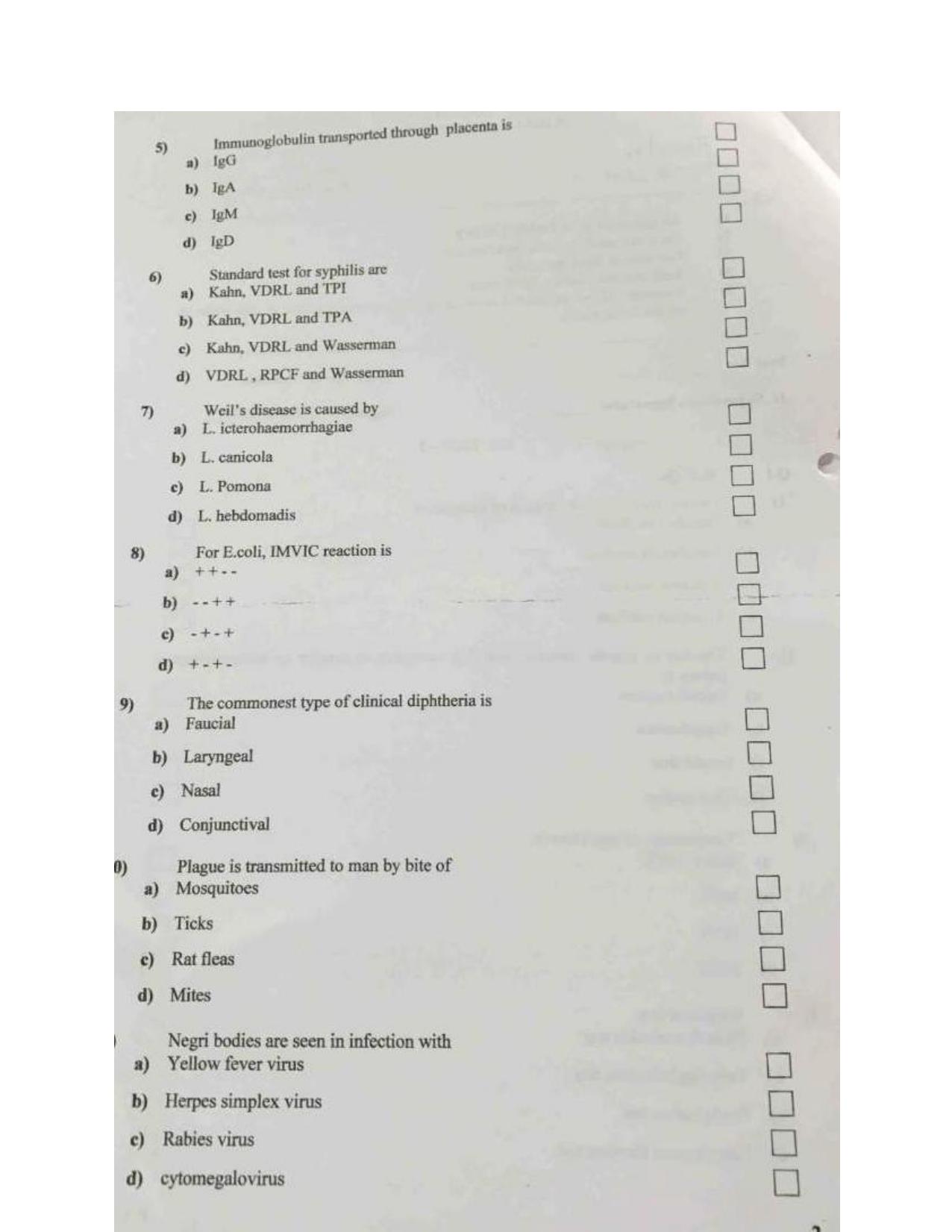 VCRC Microbiology Previous Year Question Papers - Page 6